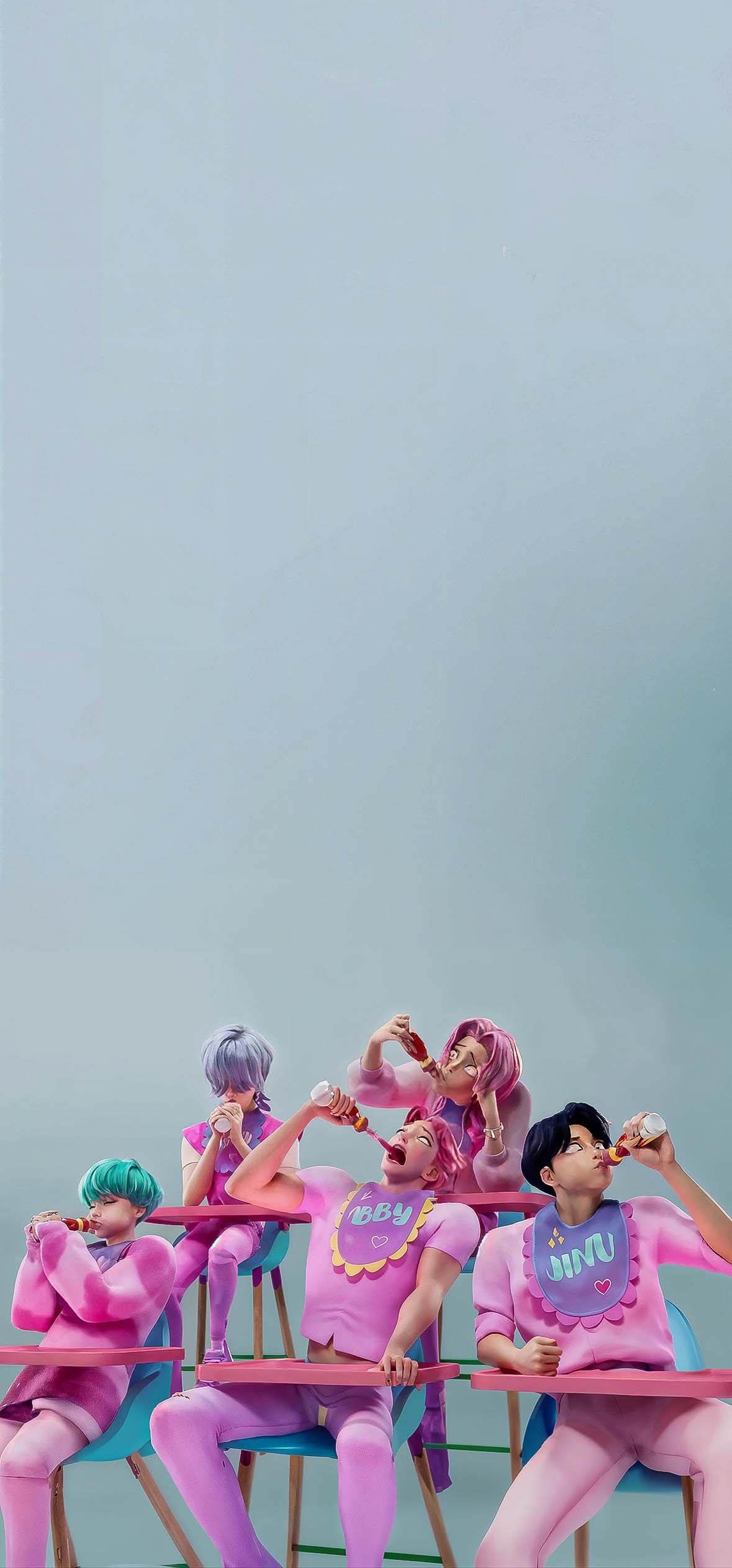 Saja Boys gruppo scolastico rosa, 1179x2526 Verticale, Mobile
