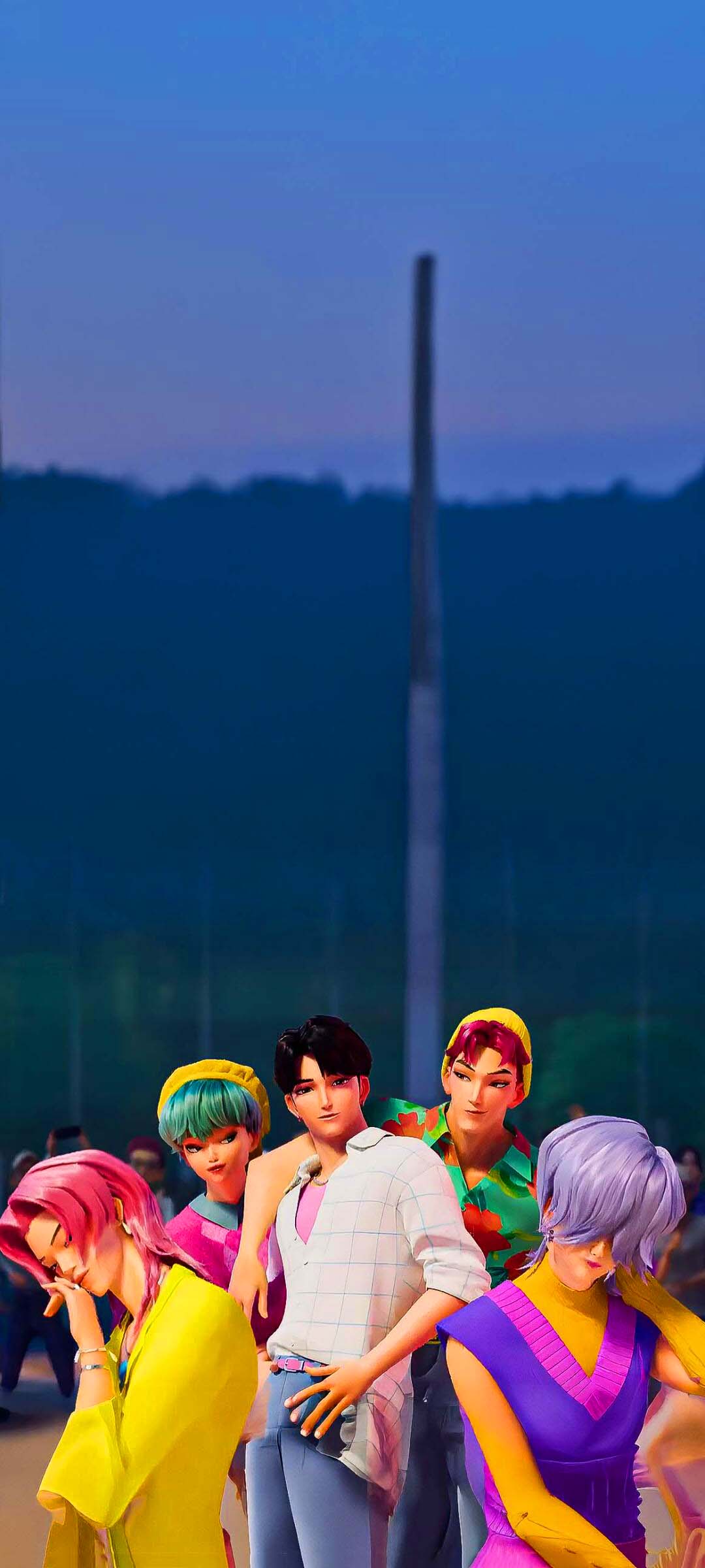 Saja Boys gruppo animato, 1080x2400 Full HD Verticale, Smartphone