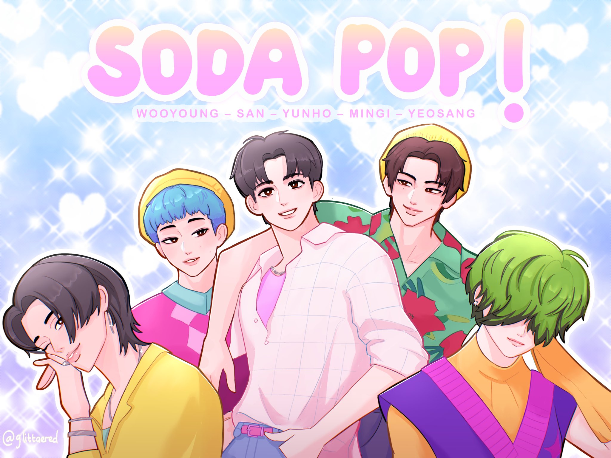 Saja Boys Soda Pop illustrazione, 2048x1536 Hi-Res, iMac
