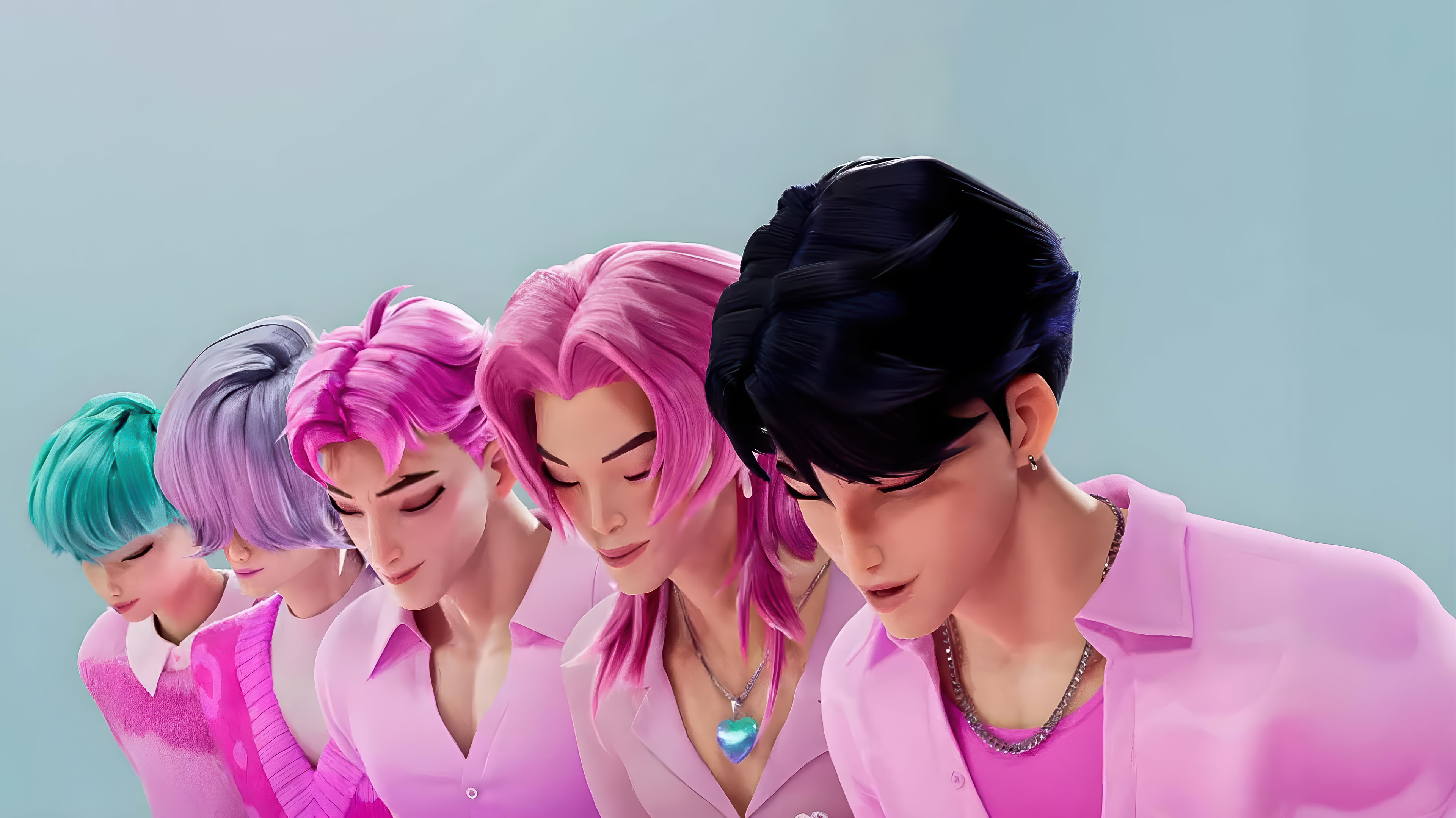 Saja Boys KPop Demon Hunters gruppo, 3840x2160 4K Ultra HD, Monitor 4K