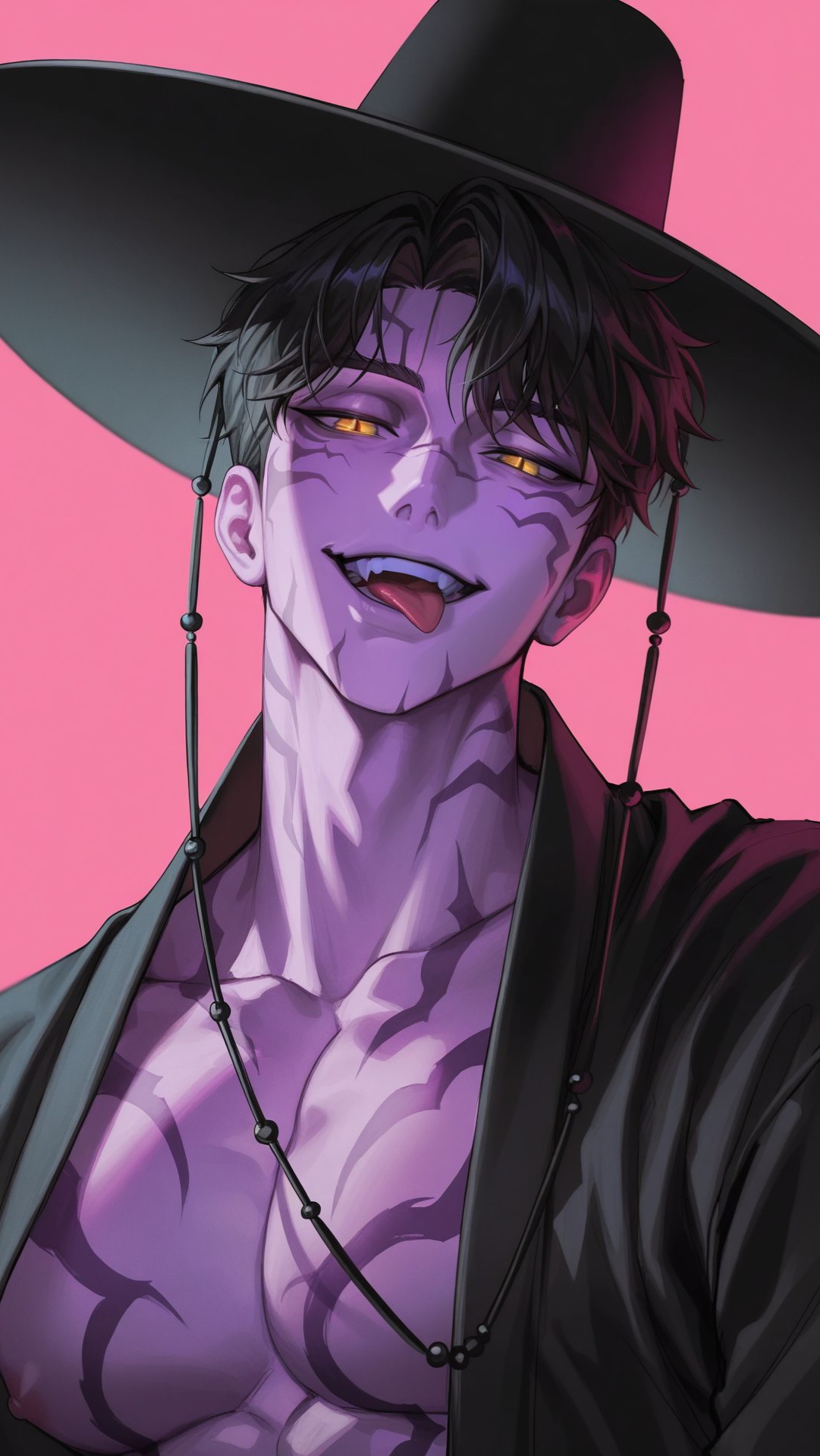 Jinu personaggio demone viola, Saja Boys, 1081x1920 Verticale, OnePlus