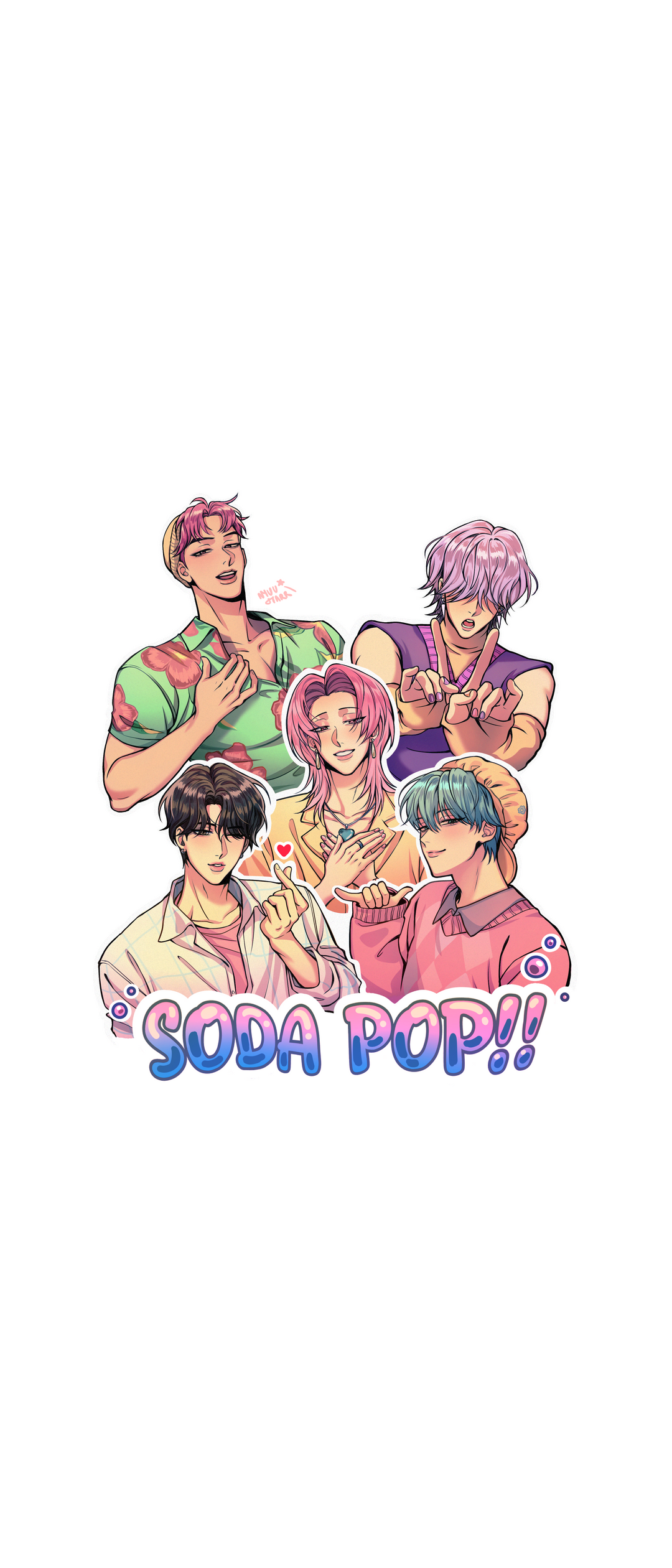 Saja Boys gruppo anime, 1080x2520 Verticale, Android