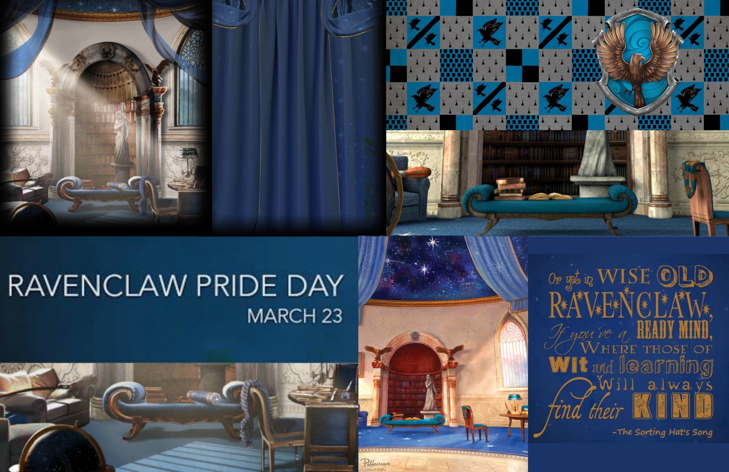 Sala comune Corvonero, Pottermore, 2560x1440 1440p, Desktop