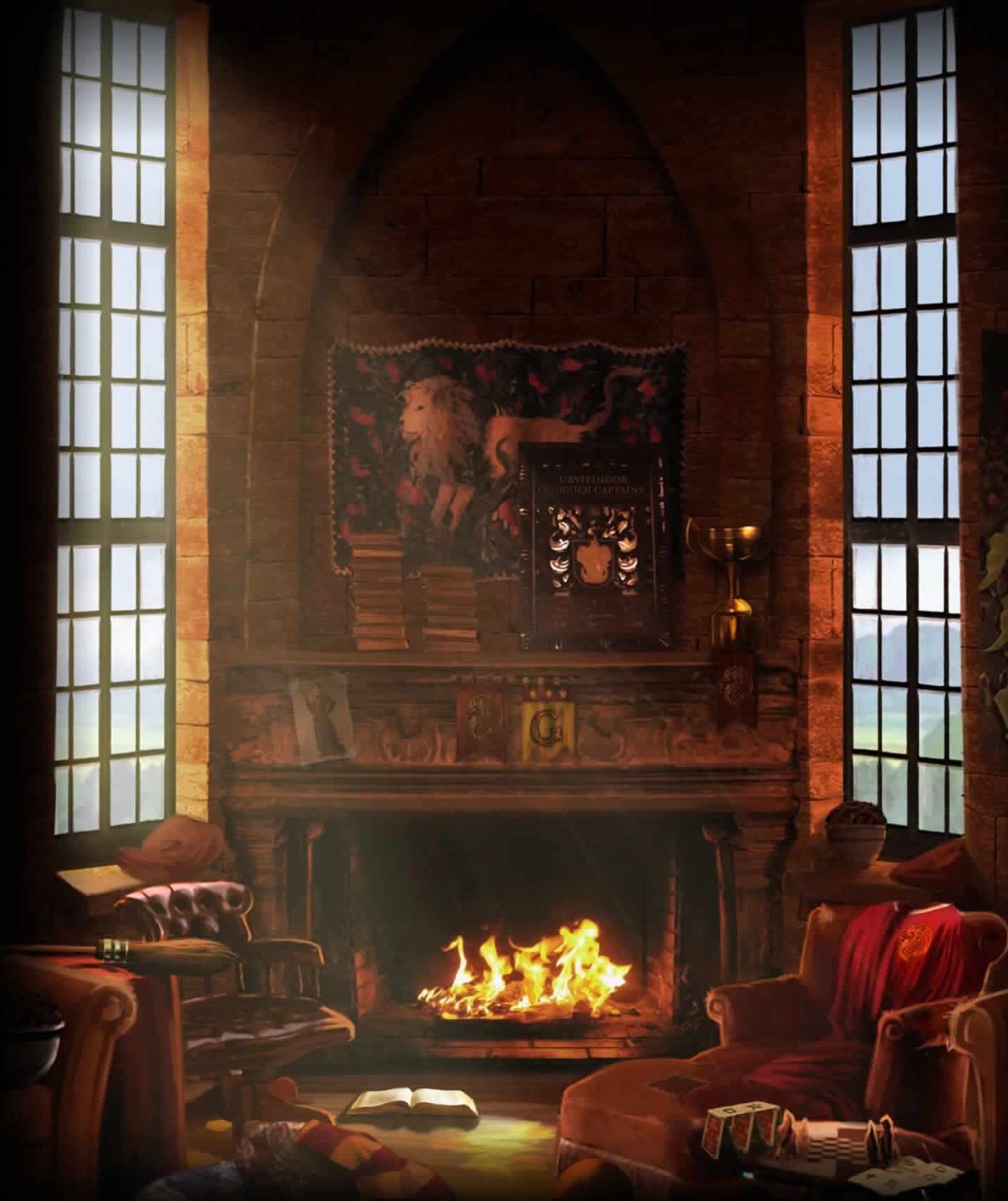 Sala Comune Hogwarts, camino acceso, 1440x1716 Full HD Verticale, iPhone