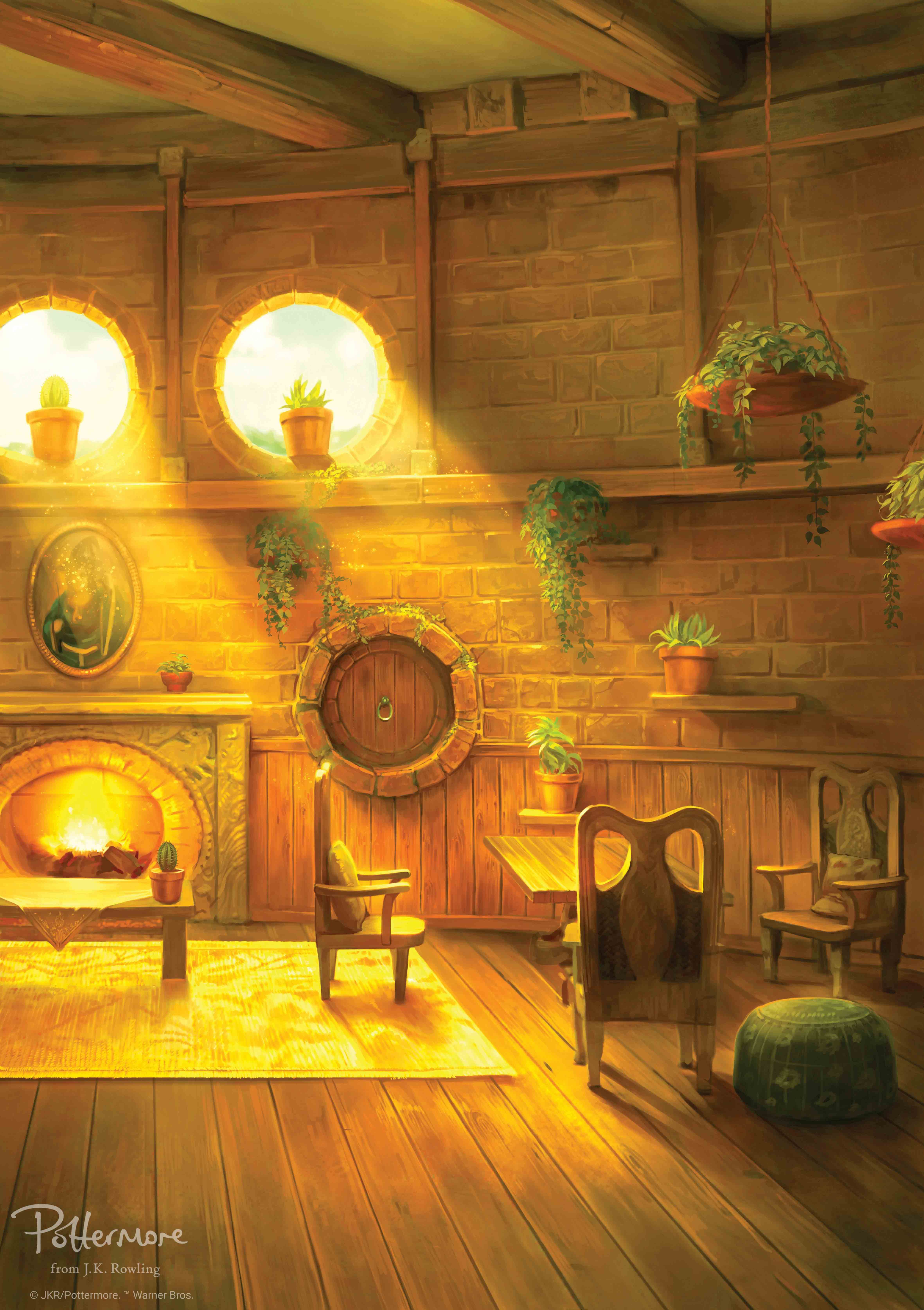 Stanza accogliente stile Hobbiton, 4724x6696 Verticale, Telefono
