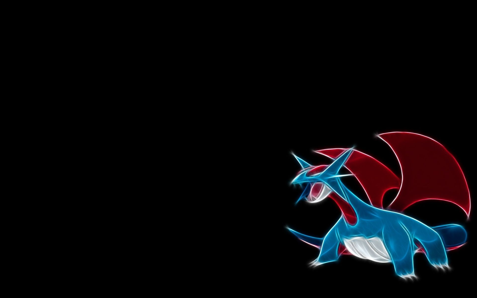Salamence Pokémon minimalista blu, 1920x1200 WUXGA, Desktop