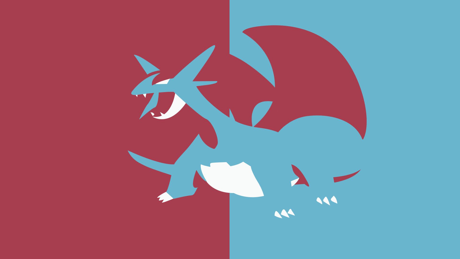 Salamence Pokémon minimalista, 1920x1080 Full HD 1080p, Desktop
