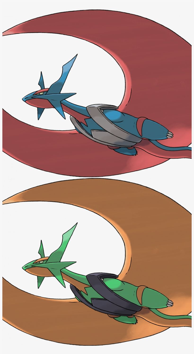 Mega Salamence rosso e arancione, 820x1497 Verticale, Telefono
