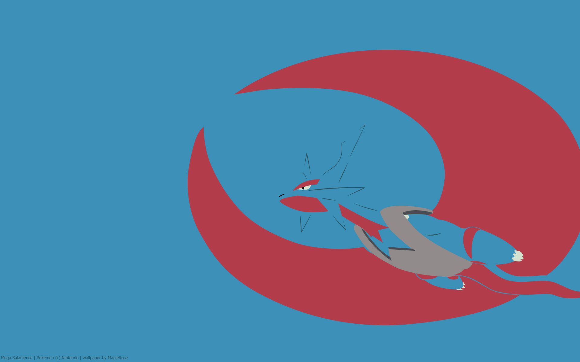 Salamence minimalista verde marrone, 1920x1080 Full HD, Laptop