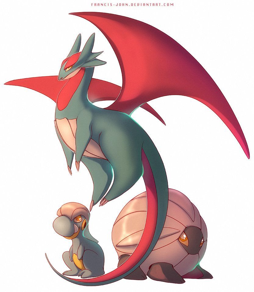 Bagon, Shelgon e Salamence Pokémon, 833x959 Full HD Verticale, Smartphone