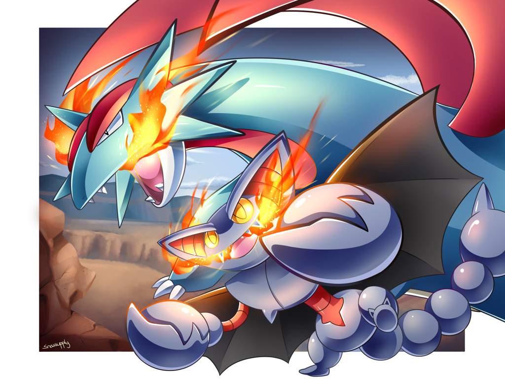 Salamence e Gliscor Pokémon, 1024x768 HD, iMac