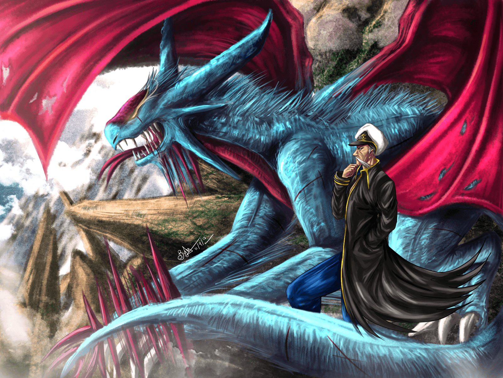 Salamence drago con allenatore, 1600x1203 HD, Desktop