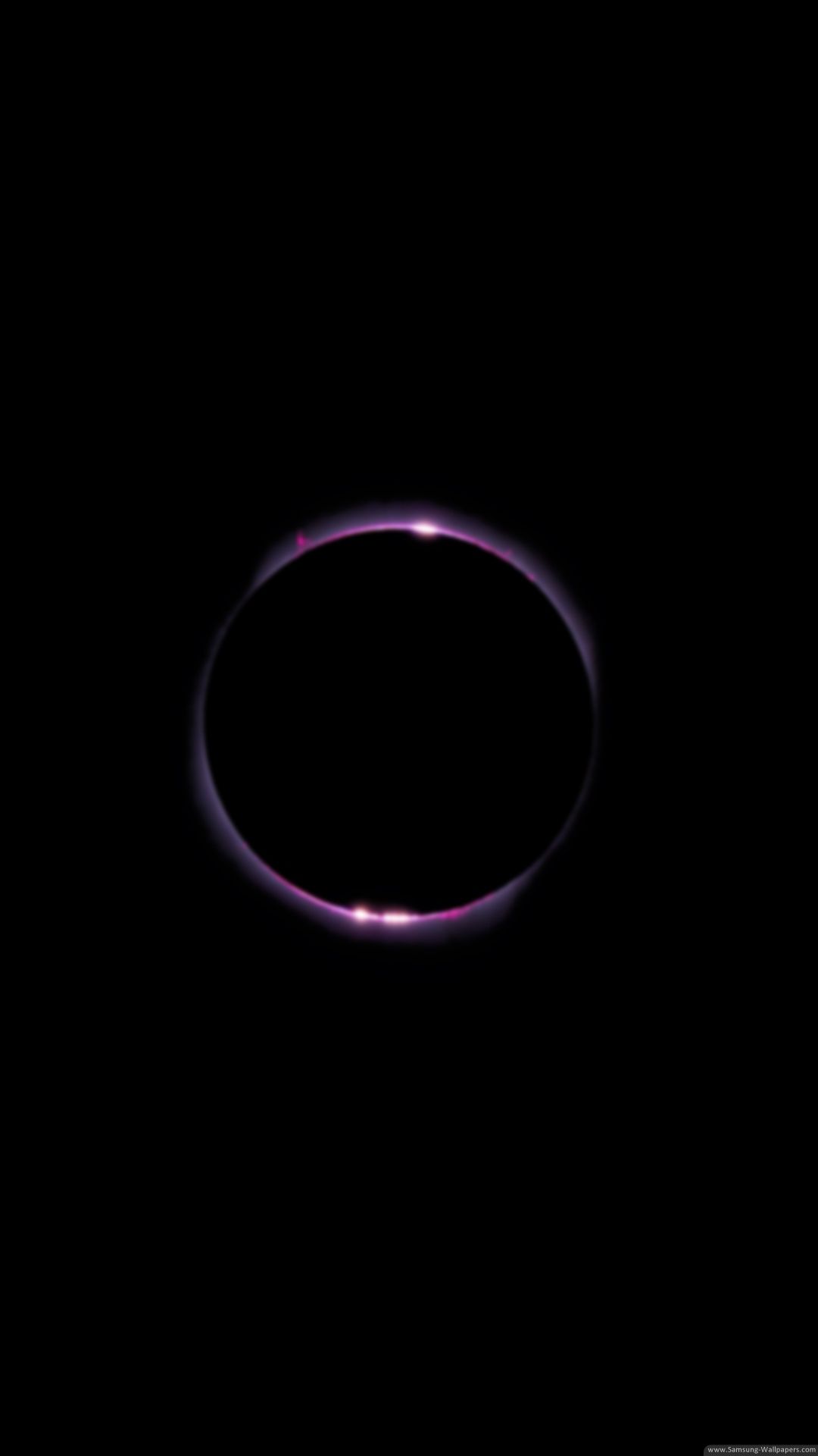 Cerchio luminoso viola nero, 1080x1920 Verticale, Galaxy Note
