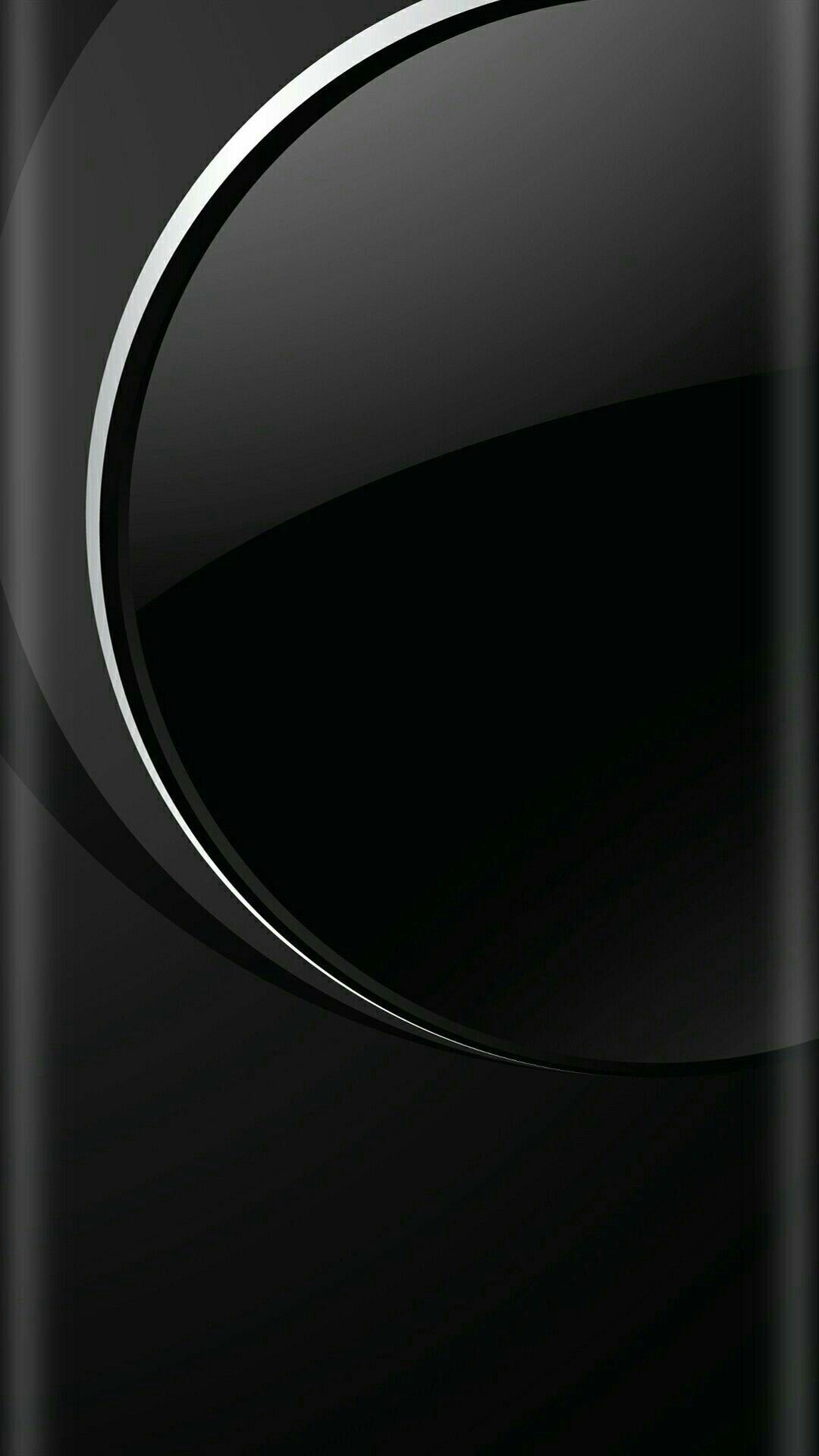 Cerchio nero con bordo argento, 1080x1920 Full HD Verticale, Galaxy A
