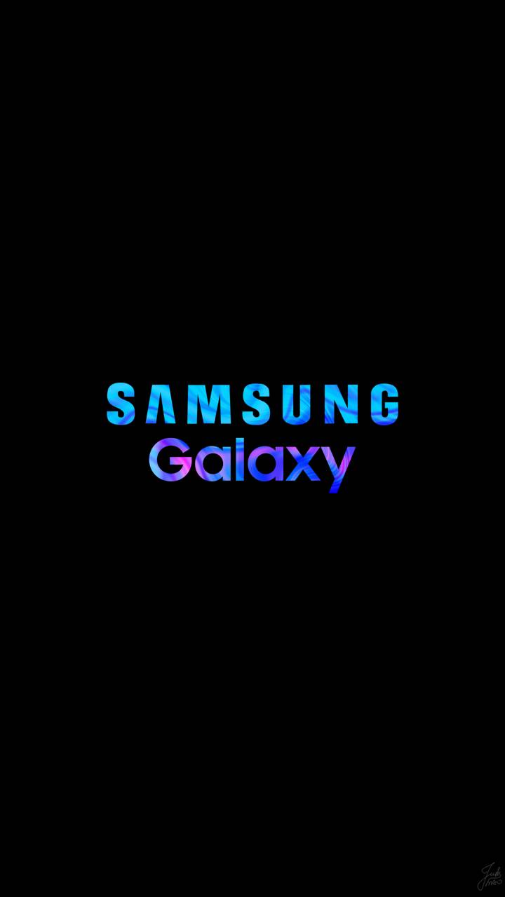 Logo Samsung metallico blu, 2500x1667 alta risoluzione, PC
