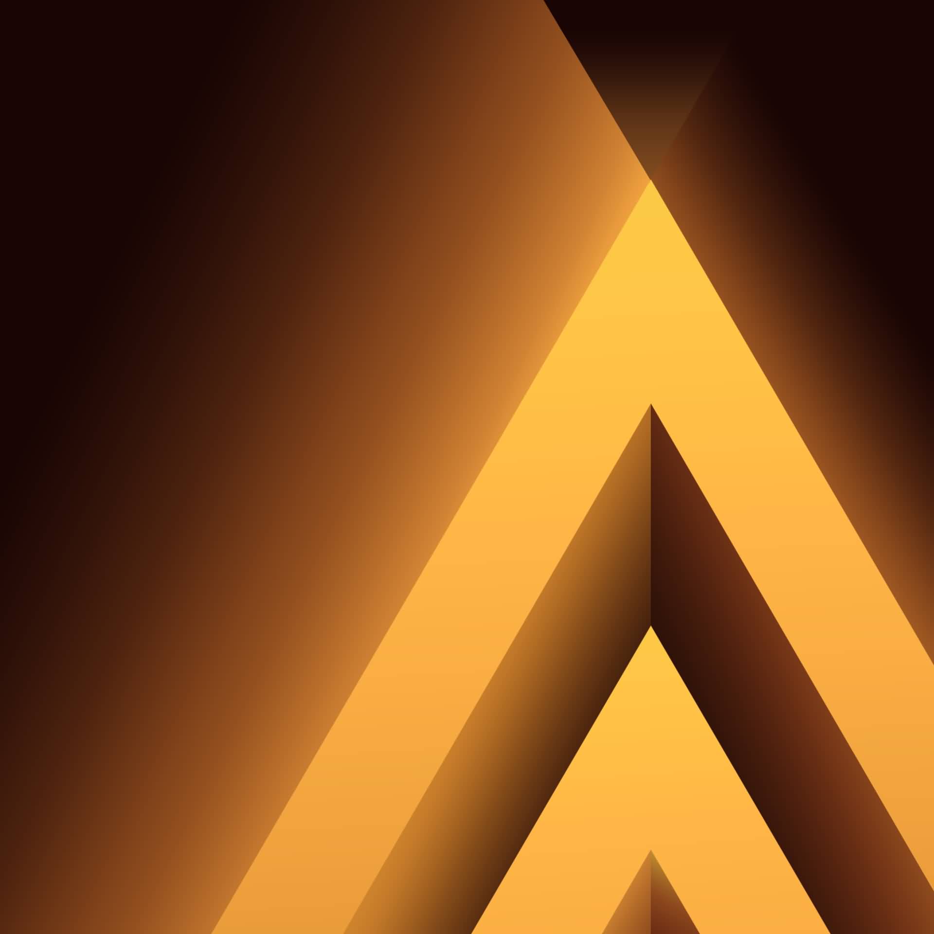 Triangoli dorati astratti, 1920x1920 Full HD+ WUXGA, PC