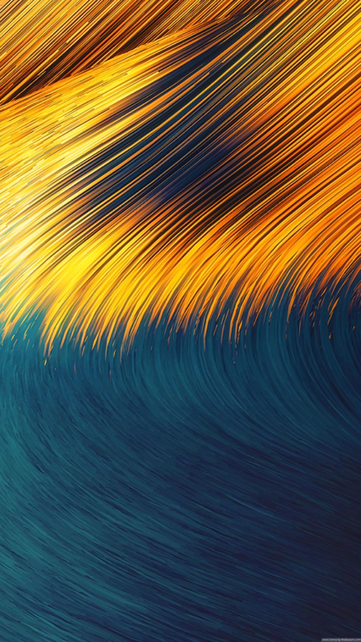 Onda astratta oro e blu, 1440x2560 Full HD Verticale, Galaxy A