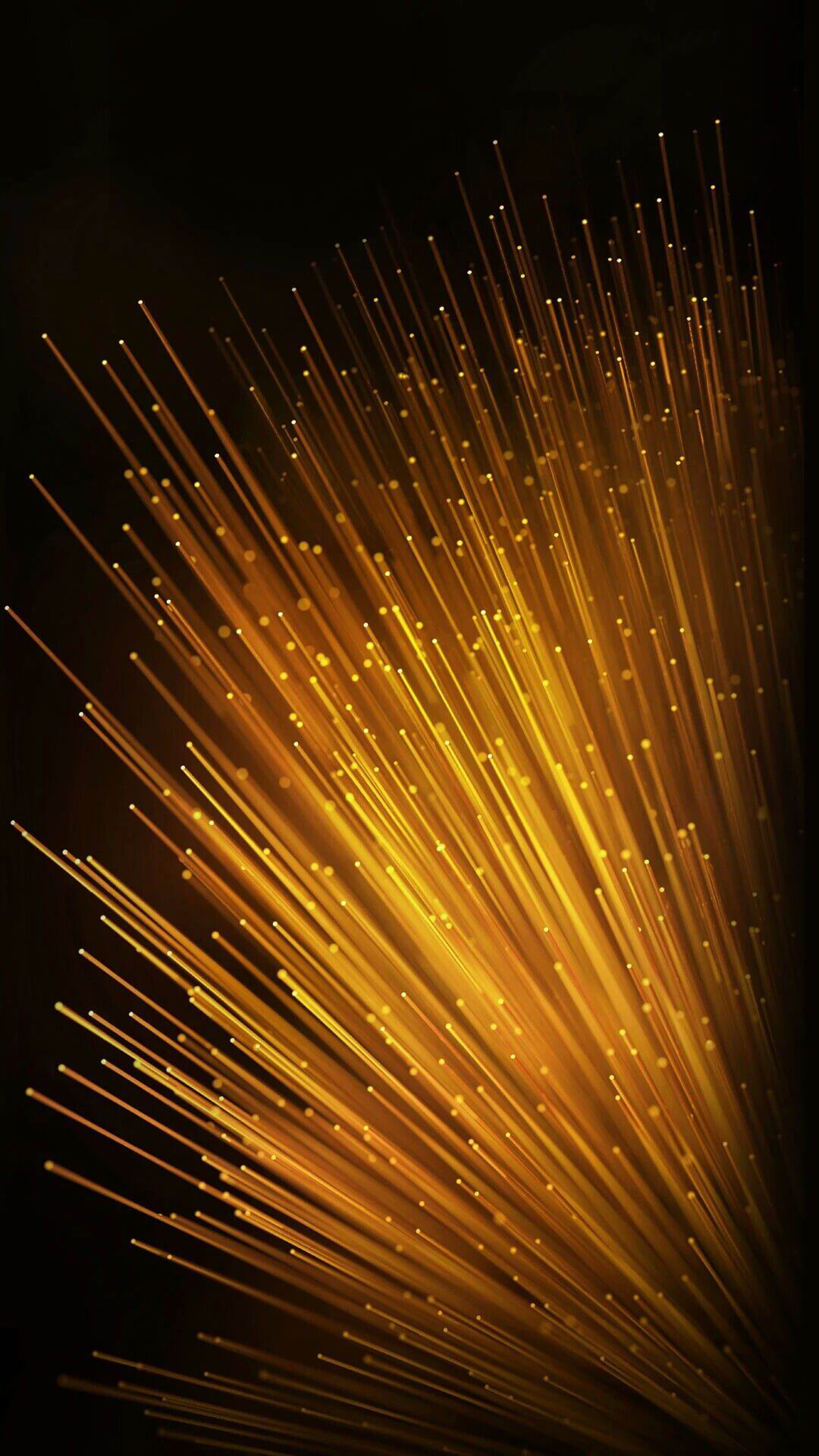 Fibre ottiche dorate luminose, 1080x1920 Verticale, Galaxy Note
