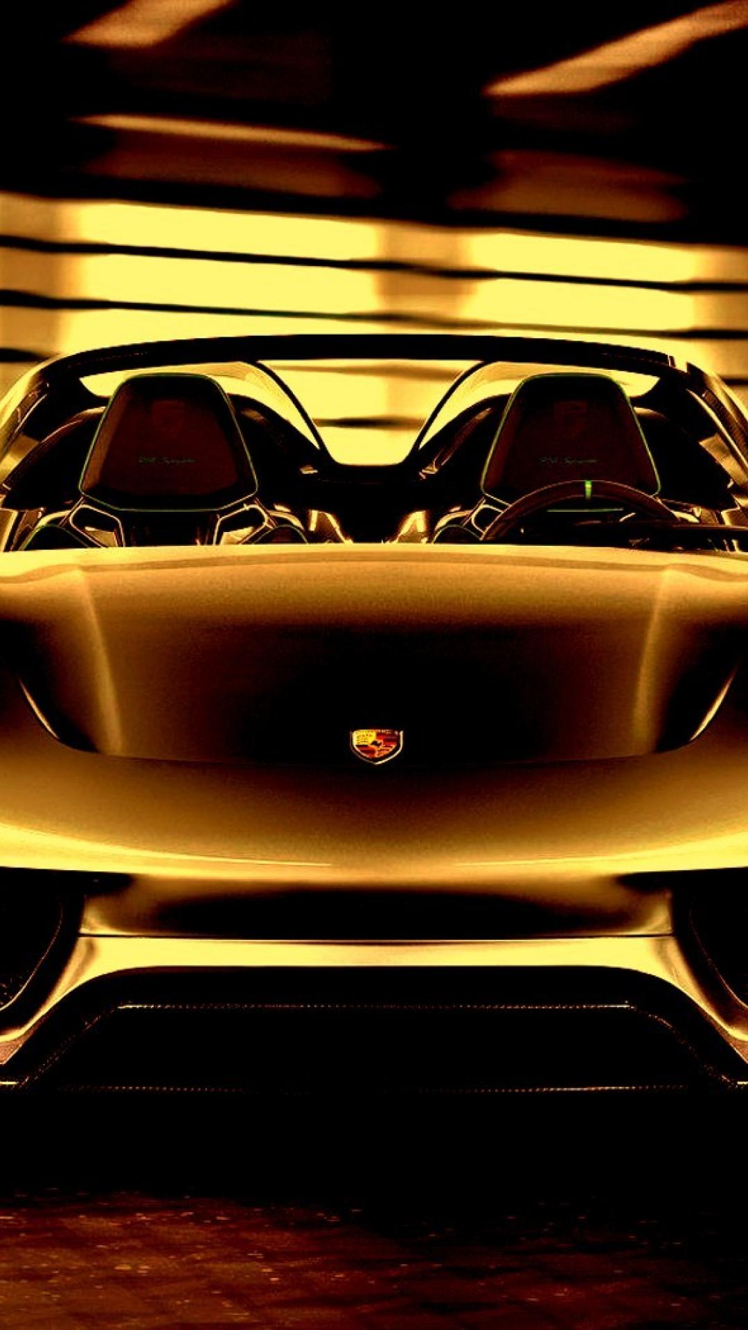 Porsche oro concept car, sportiva tedesca, 1080x1920 Verticale, Galaxy Ultra