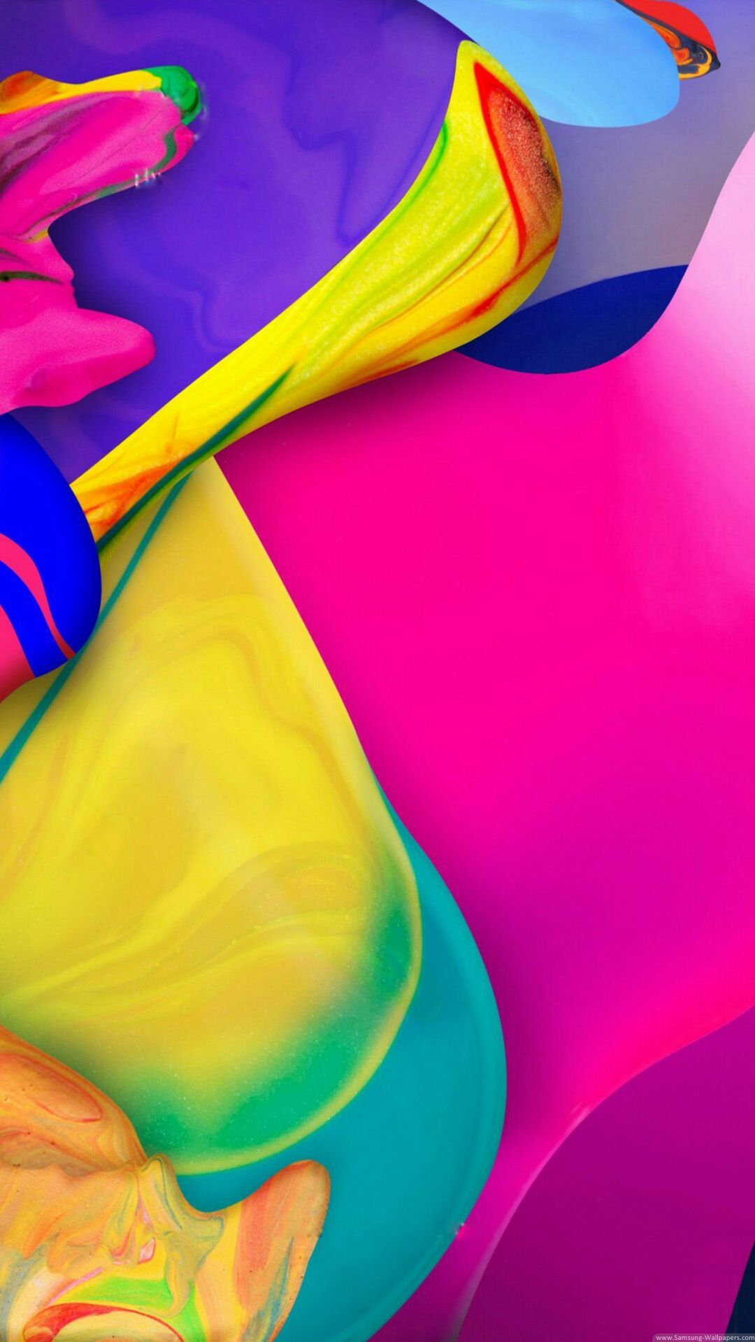 Astratto colorato vernice fluida, 1080x1920 Full HD Verticale, Galaxy A