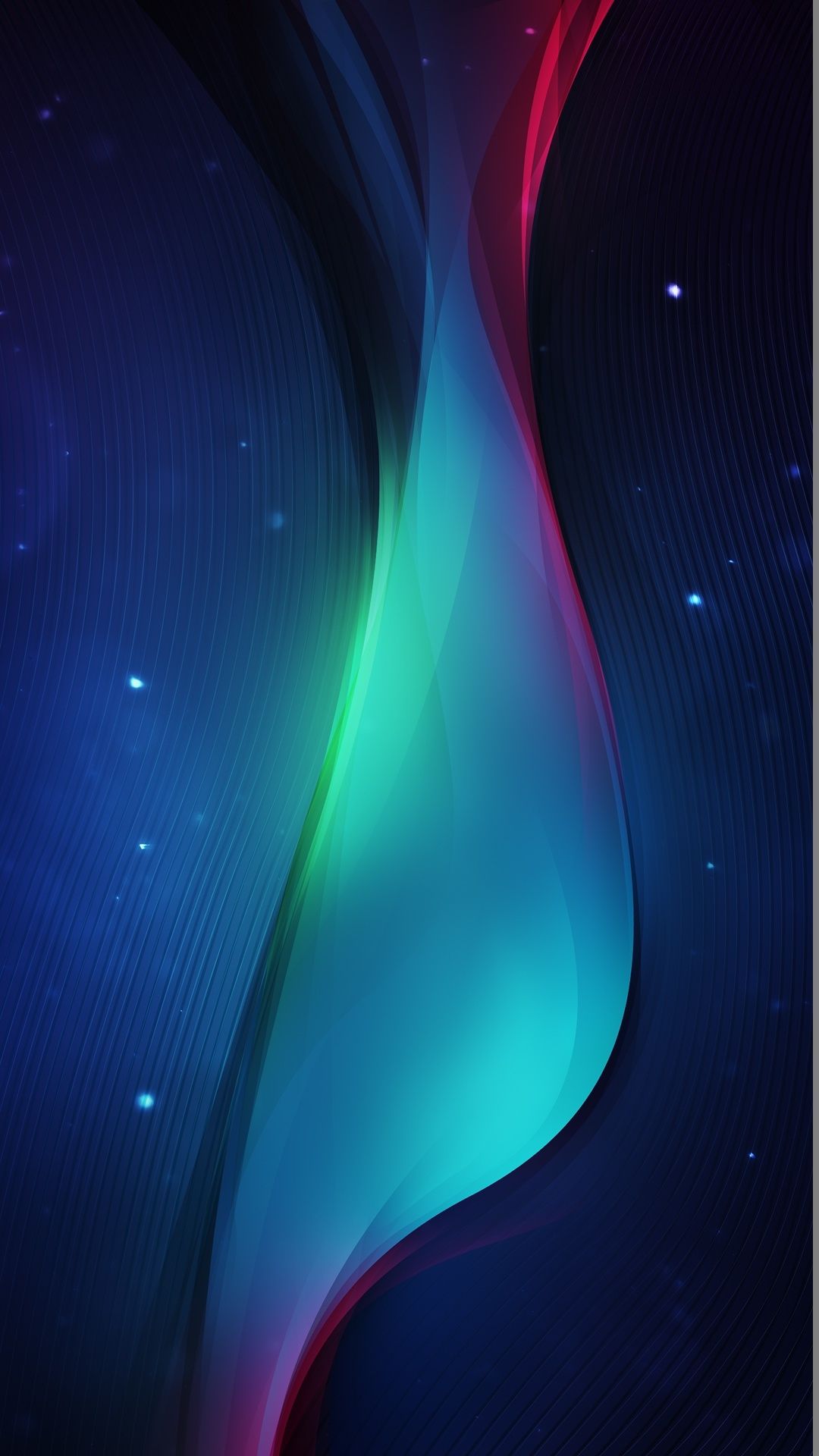 Onda astratta blu verde, 1080x1920 Full HD Verticale, Galaxy Z