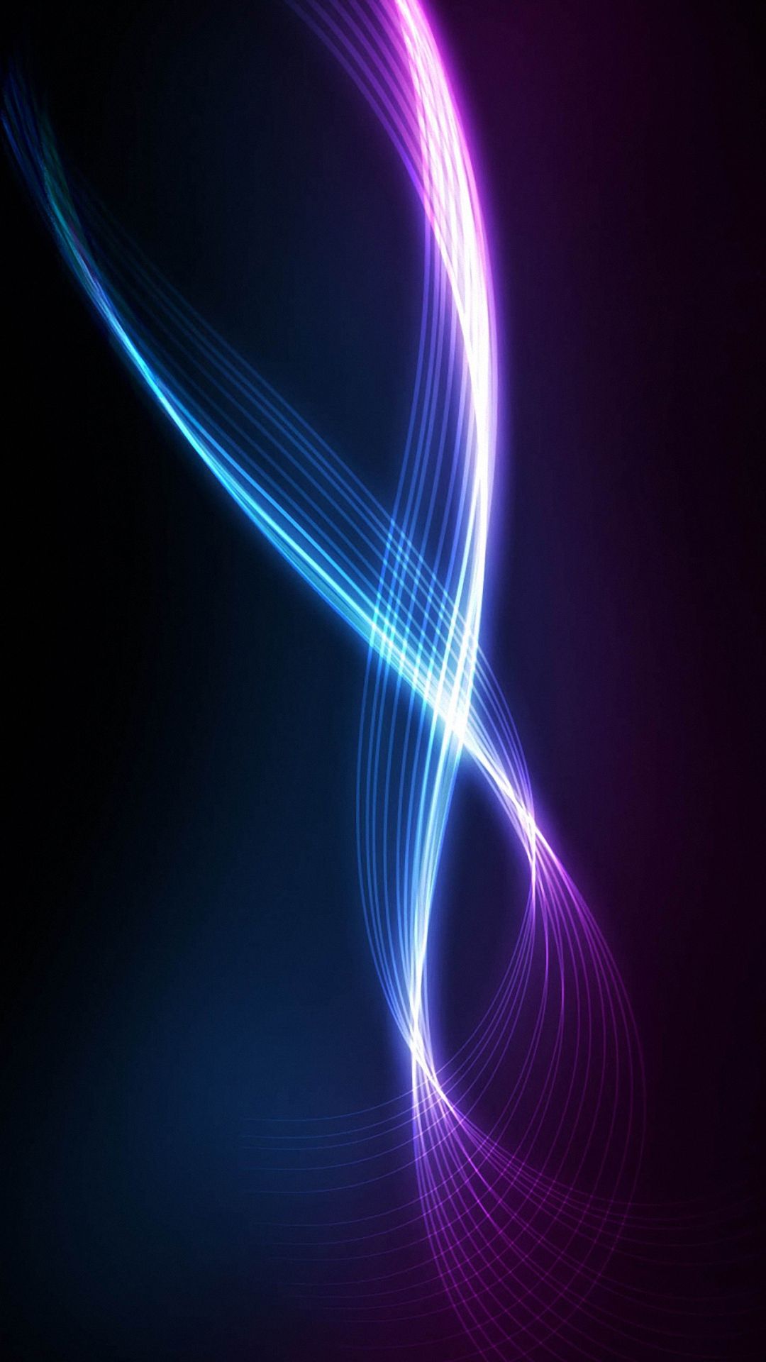Onde luminose blu viola, 1080x1920 Full HD Verticale, Galaxy Z