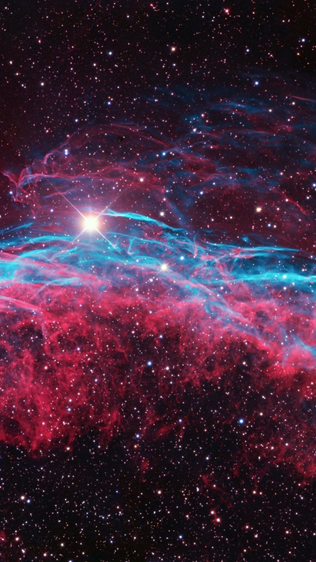 Nebulosa spaziale rosa blu, 1080x1920 Verticale, Galaxy Ultra