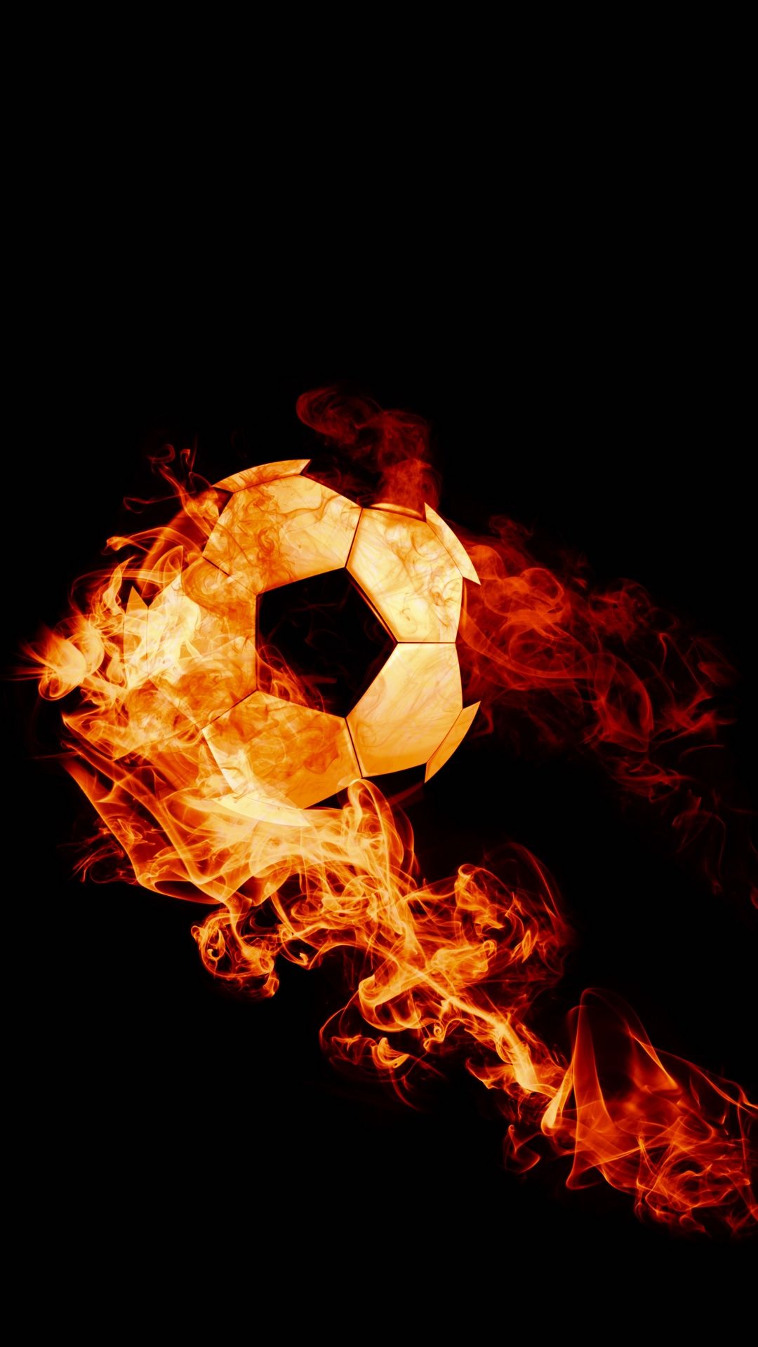 Pallone da calcio in fiamme, 1080x1920 Full HD Verticale, Galaxy Z