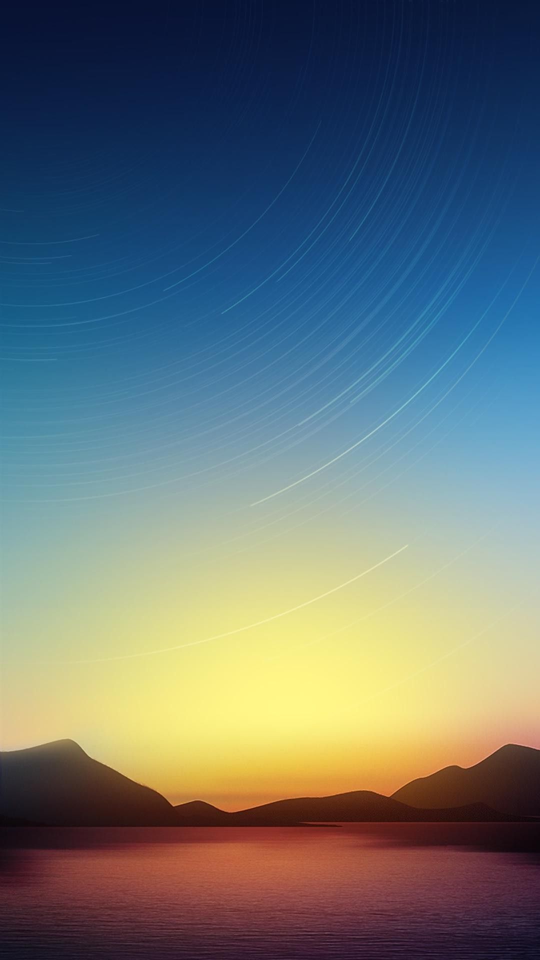 Tramonto montagne e lago, 1080x1920 Verticale, Samsung Galaxy