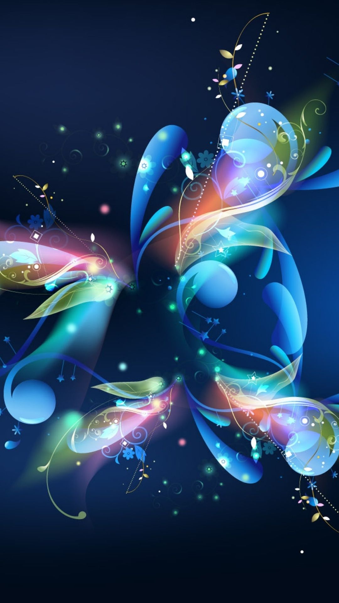 Forme astratte 3D colorate, 1080x1920 Verticale, Galaxy Note