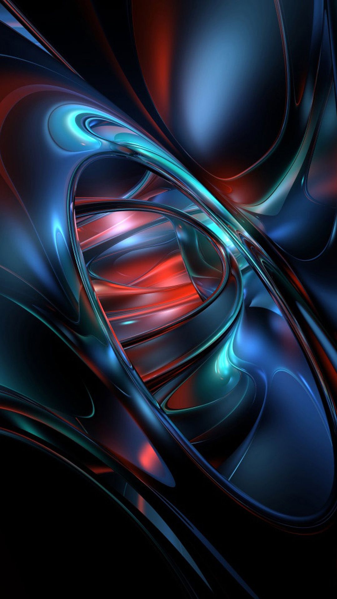 Forme astratte 3D blu, 1080x1920 Full HD Verticale, Galaxy Z