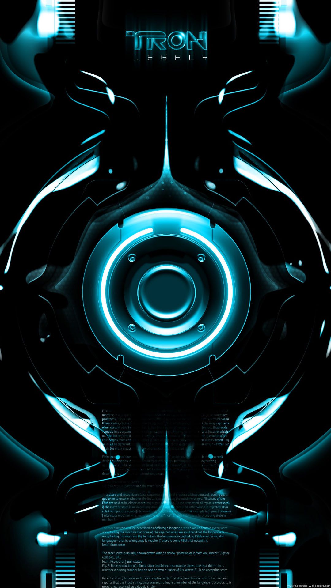 Tron Legacy cerchio blu neon, 1080x1920 Full HD Verticale, Galaxy Z