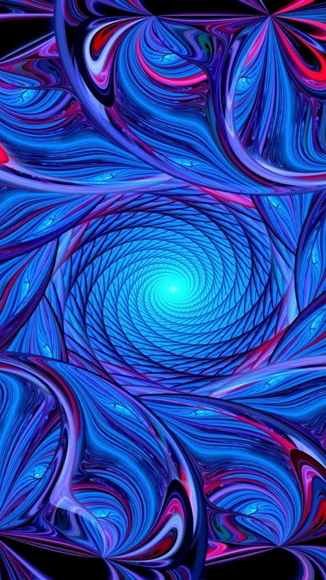 Spirale frattale astratta blu, 1080x1920 Full HD Verticale, Galaxy A