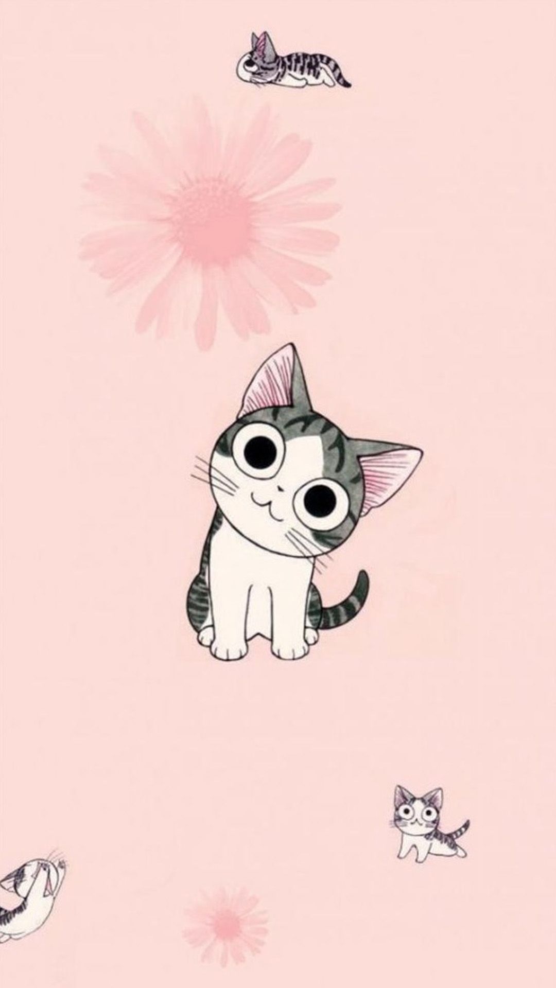 Gattino carino sfondo rosa, 1080x1920 Full HD Verticale, Galaxy A