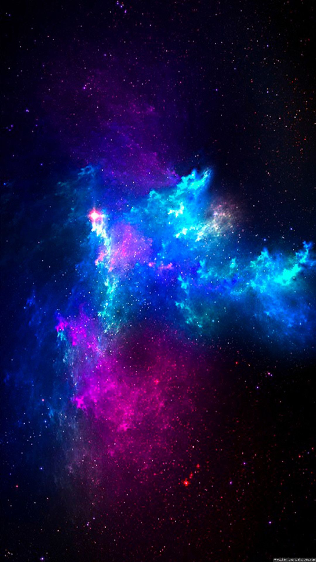 Nebulosa spaziale blu viola, 1080x1920 Verticale, Galaxy Ultra