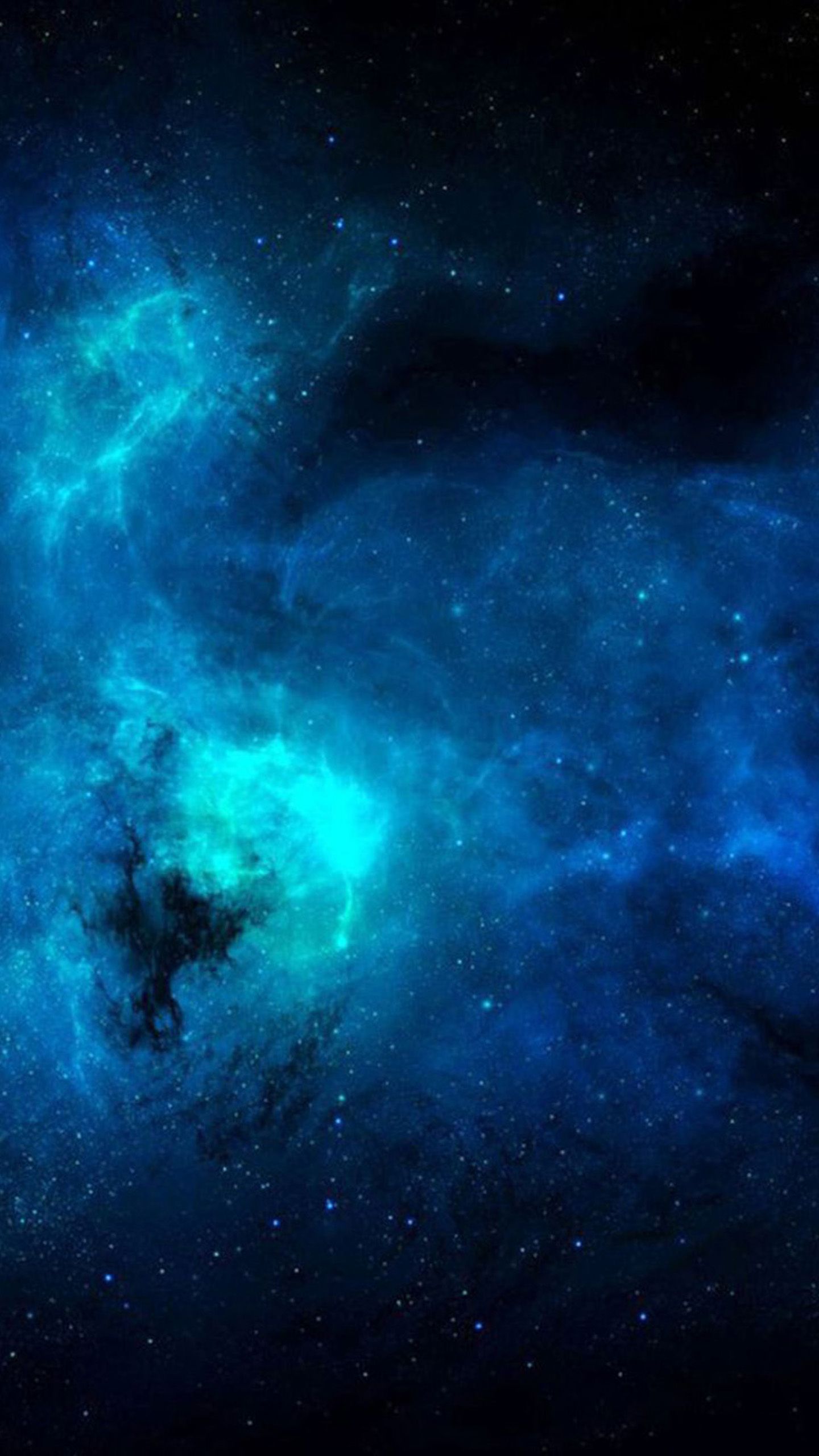 Nebulosa blu spazio stellato, 1440x2560 Verticale, Galaxy Ultra
