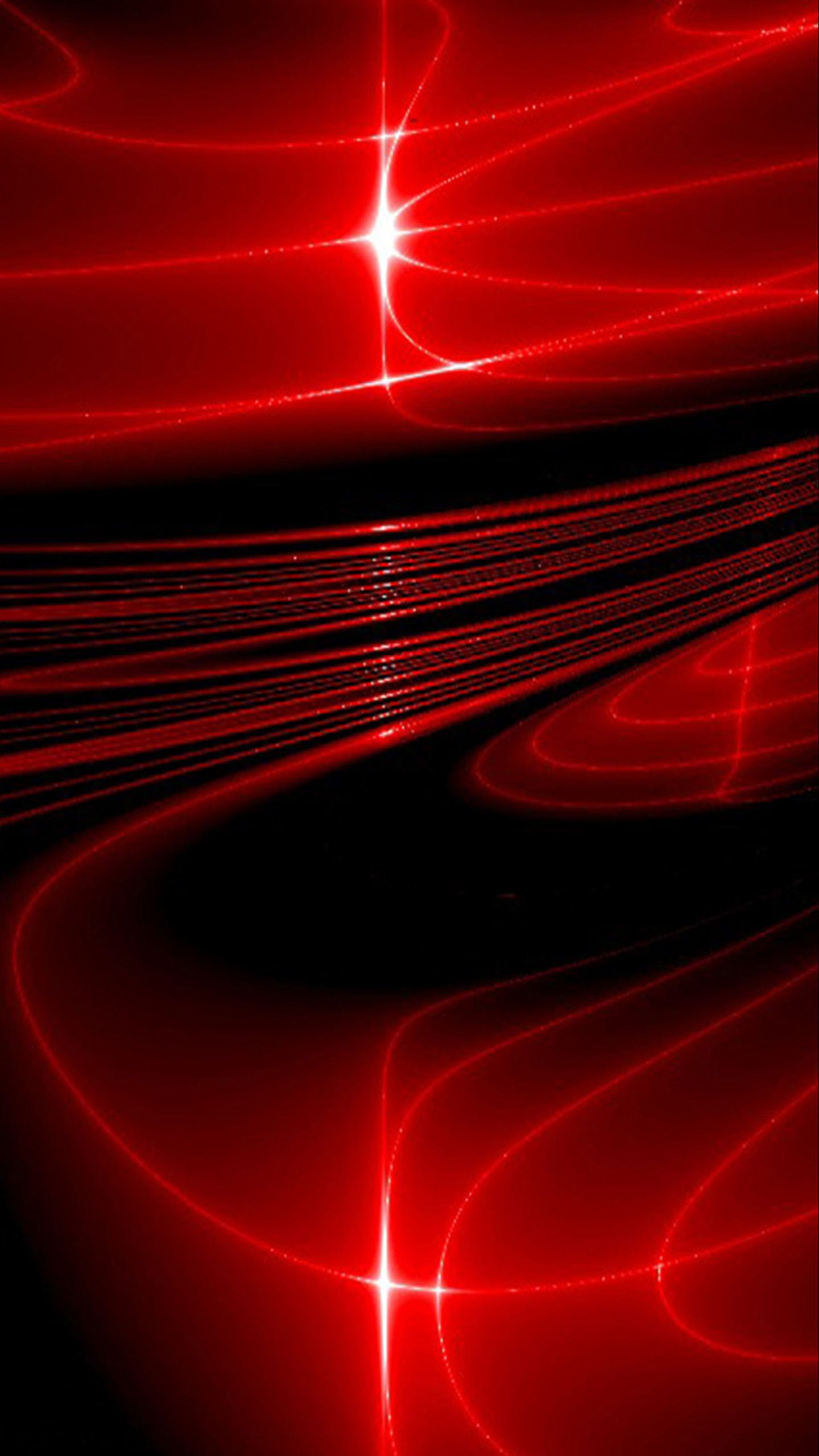 Onde astratte rosse luminose, 1440x2560 Verticale, Samsung Galaxy