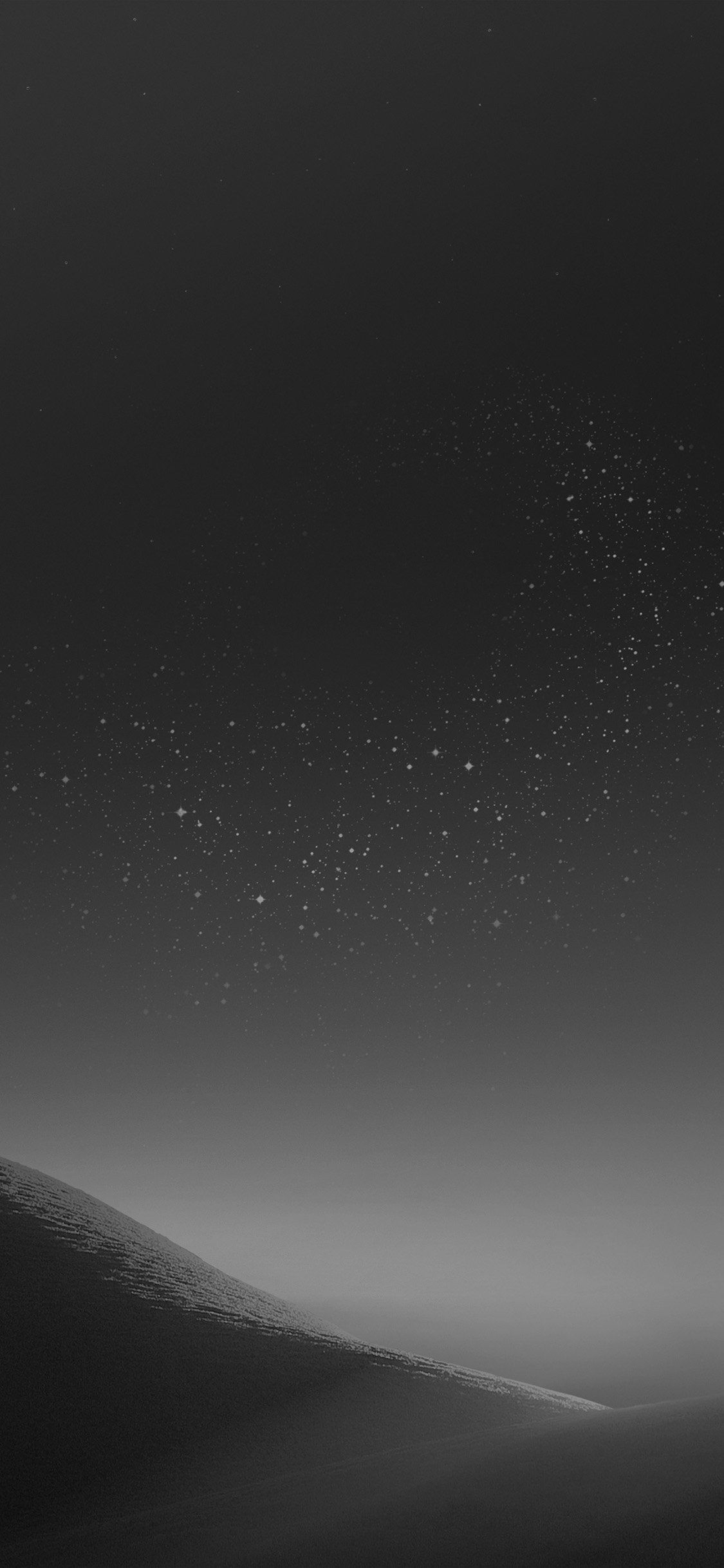Cielo stellato scuro montagna, 1125x2436 Verticale, Galaxy Note