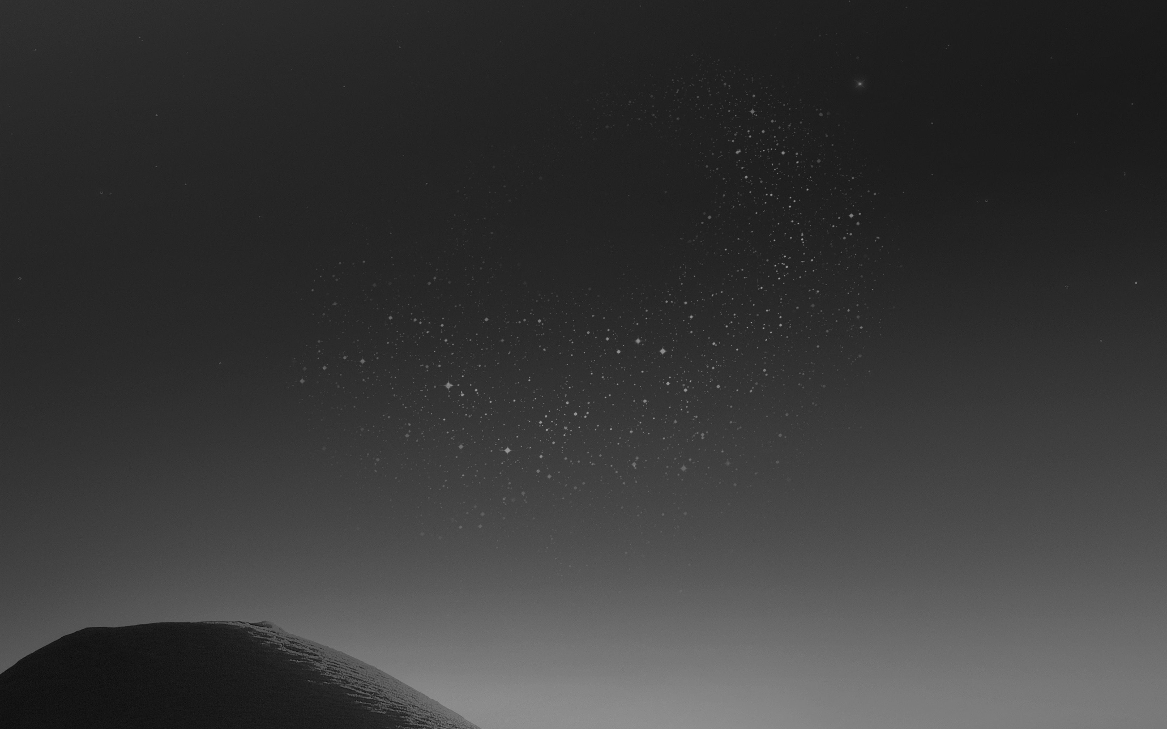 Cielo stellato notturno montagna, 3840x2400 4K, Desktop 4K