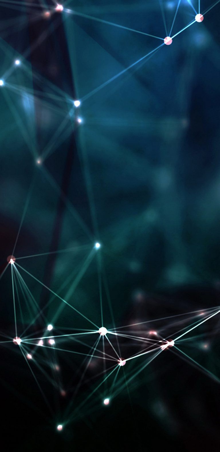 Rete geometrica luminosa scura, 768x1579 Full HD Verticale, Galaxy S