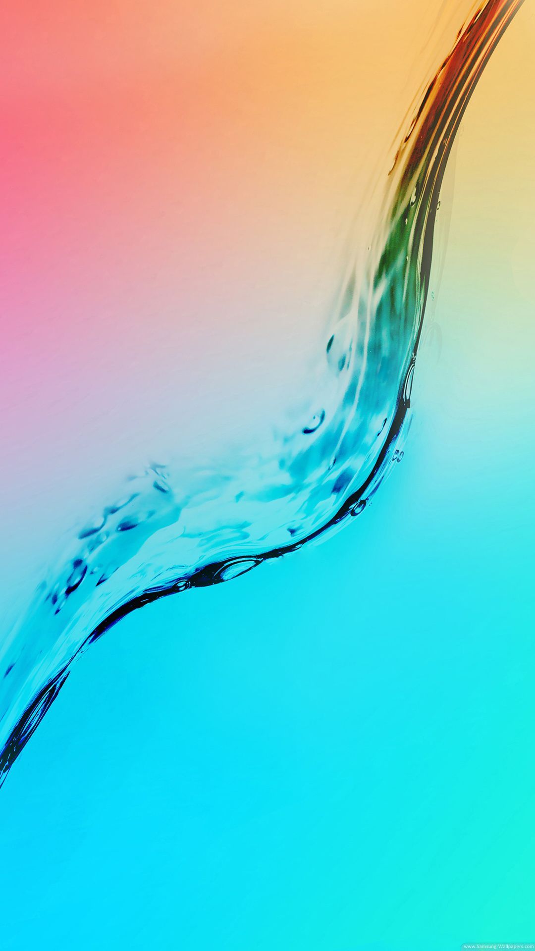 Onda acqua astratta colorata, 1080x1920 Verticale, Galaxy Note