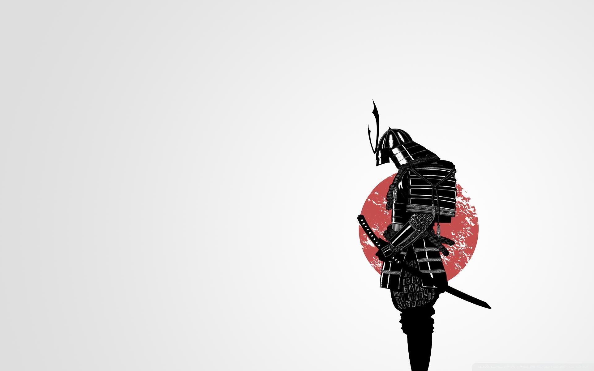 Armatura samurai silhouette sole rosso, 1920x1200 WUXGA, PC Desktop