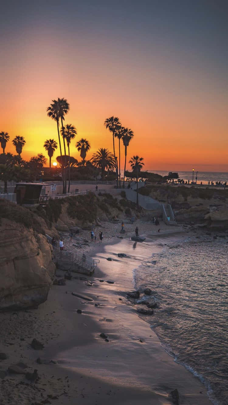 La Jolla Cove al tramonto, 750x1334 Verticale, Mobile