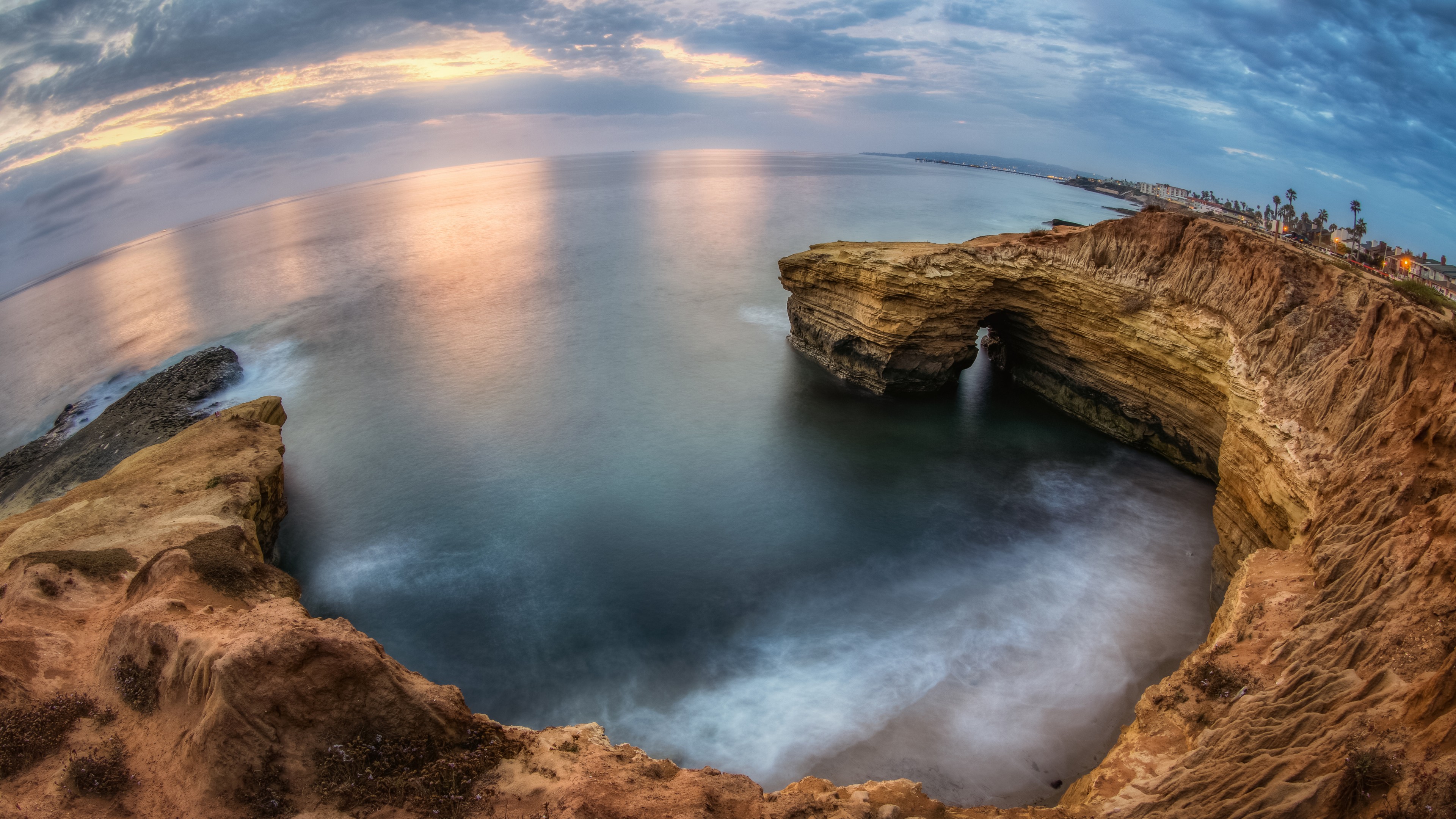 Scogliere costiere al tramonto, 3840x2160 4K Ultra HD, Monitor 4K