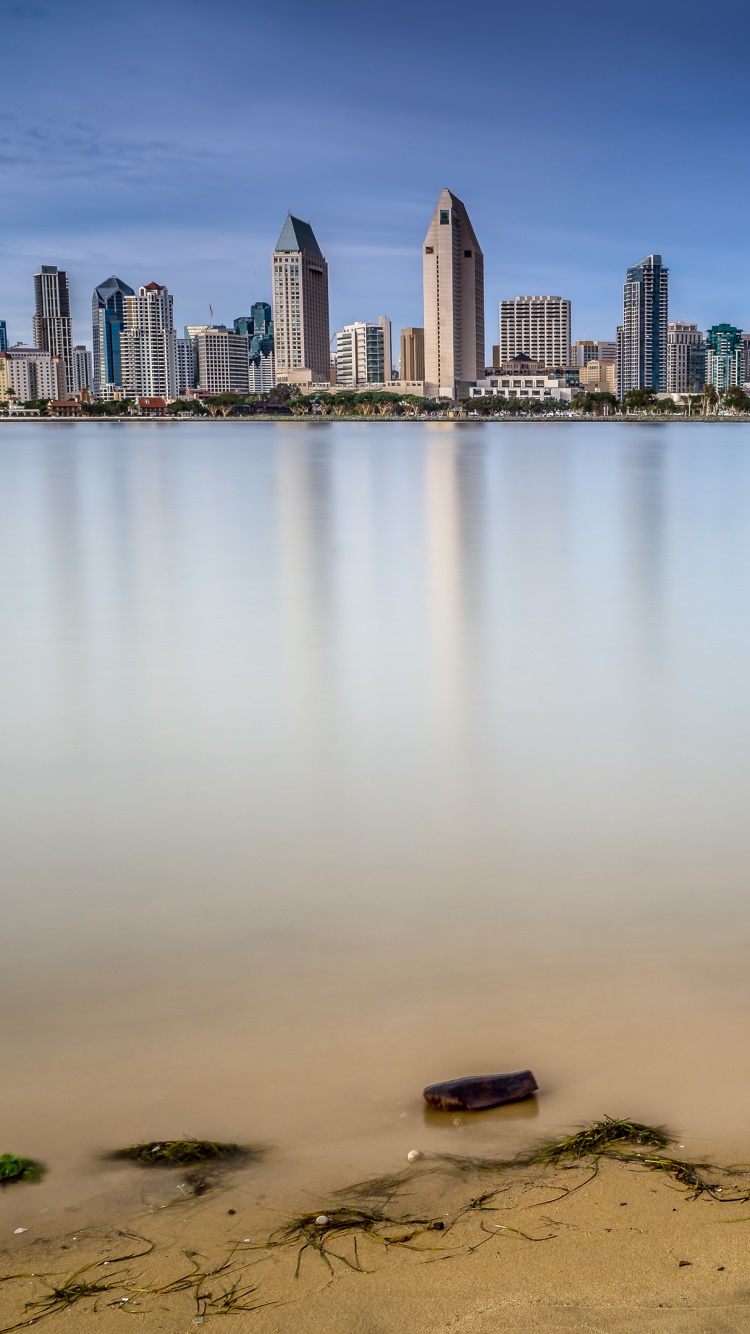 Skyline San Diego con baia, 750x1334 Full HD Verticale, iPhone