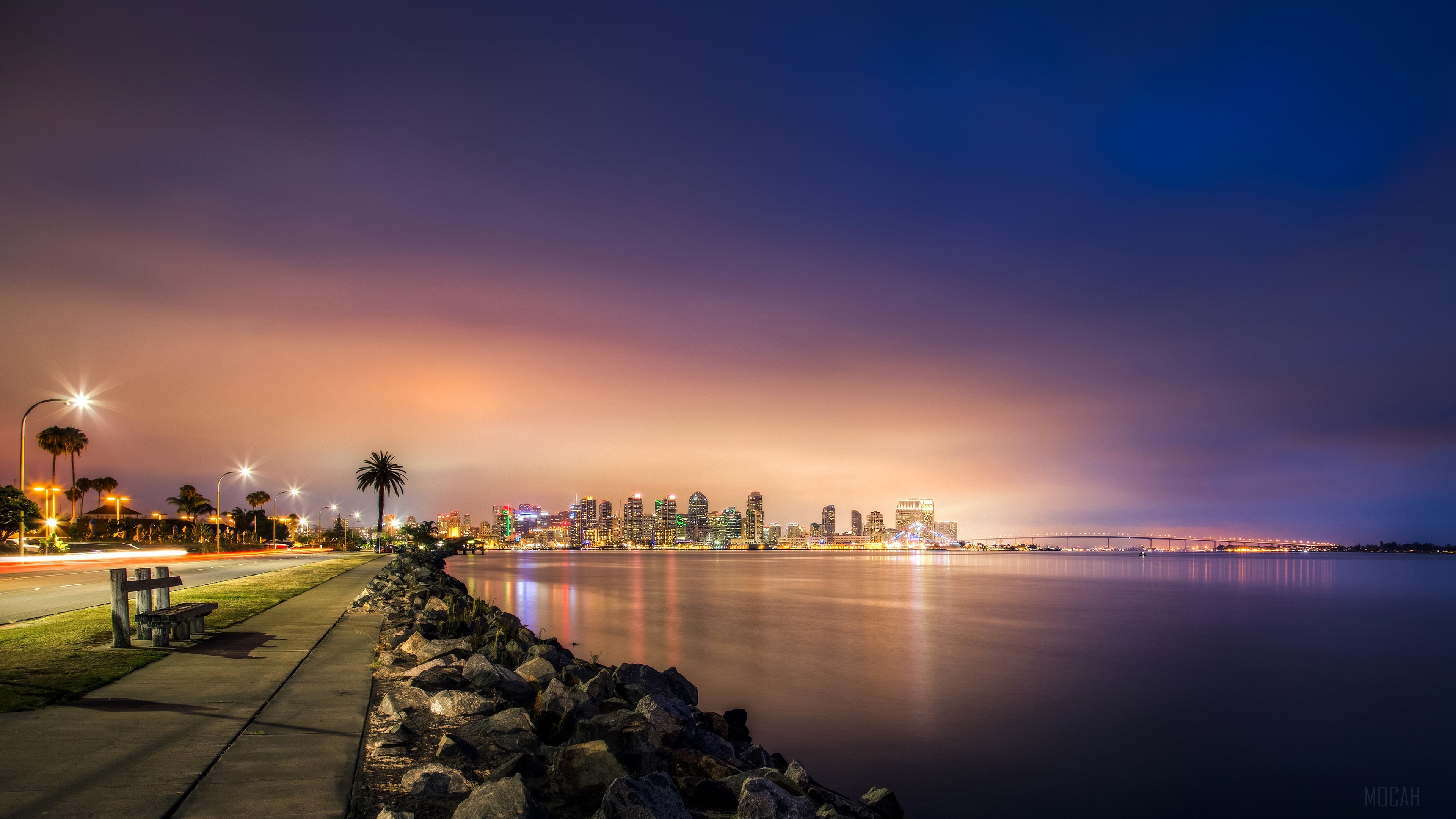 Skyline San Diego di notte, 3840x2160 4K, Desktop 4K