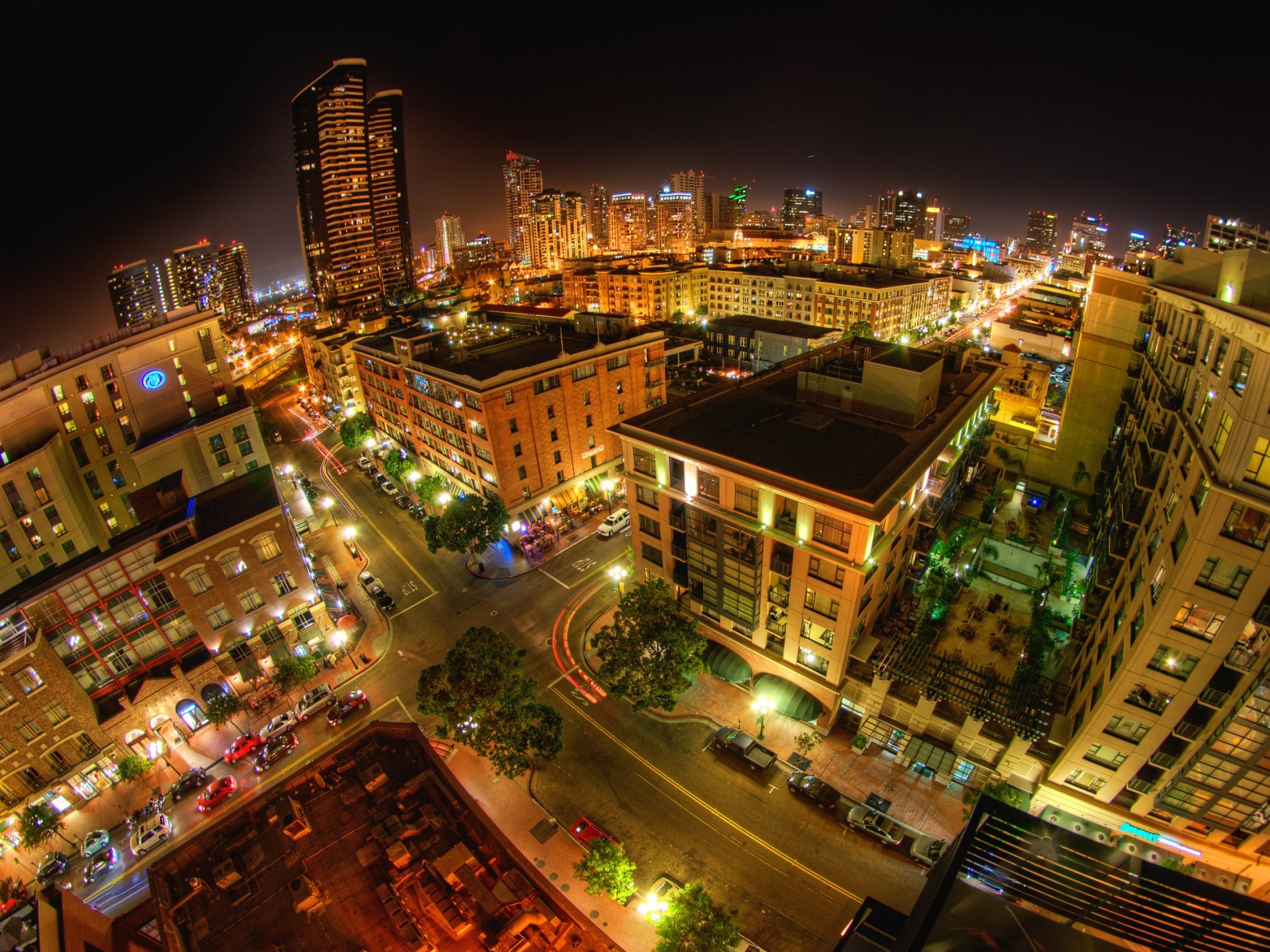 Skyline notturno San Diego, 2560x1920 2K, Desktop