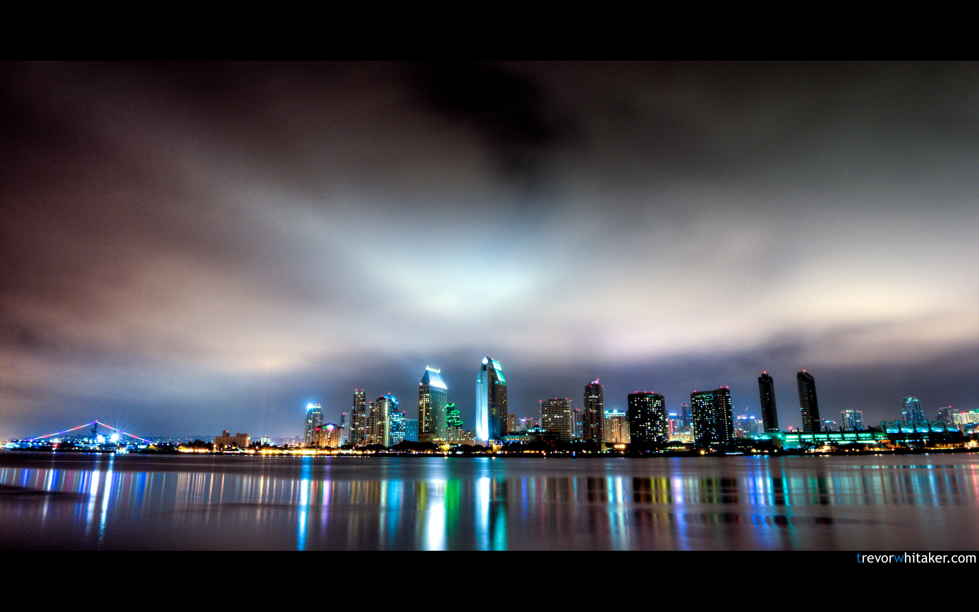 Skyline San Diego notturno, 1920x1200 Full HD+ WUXGA, Laptop