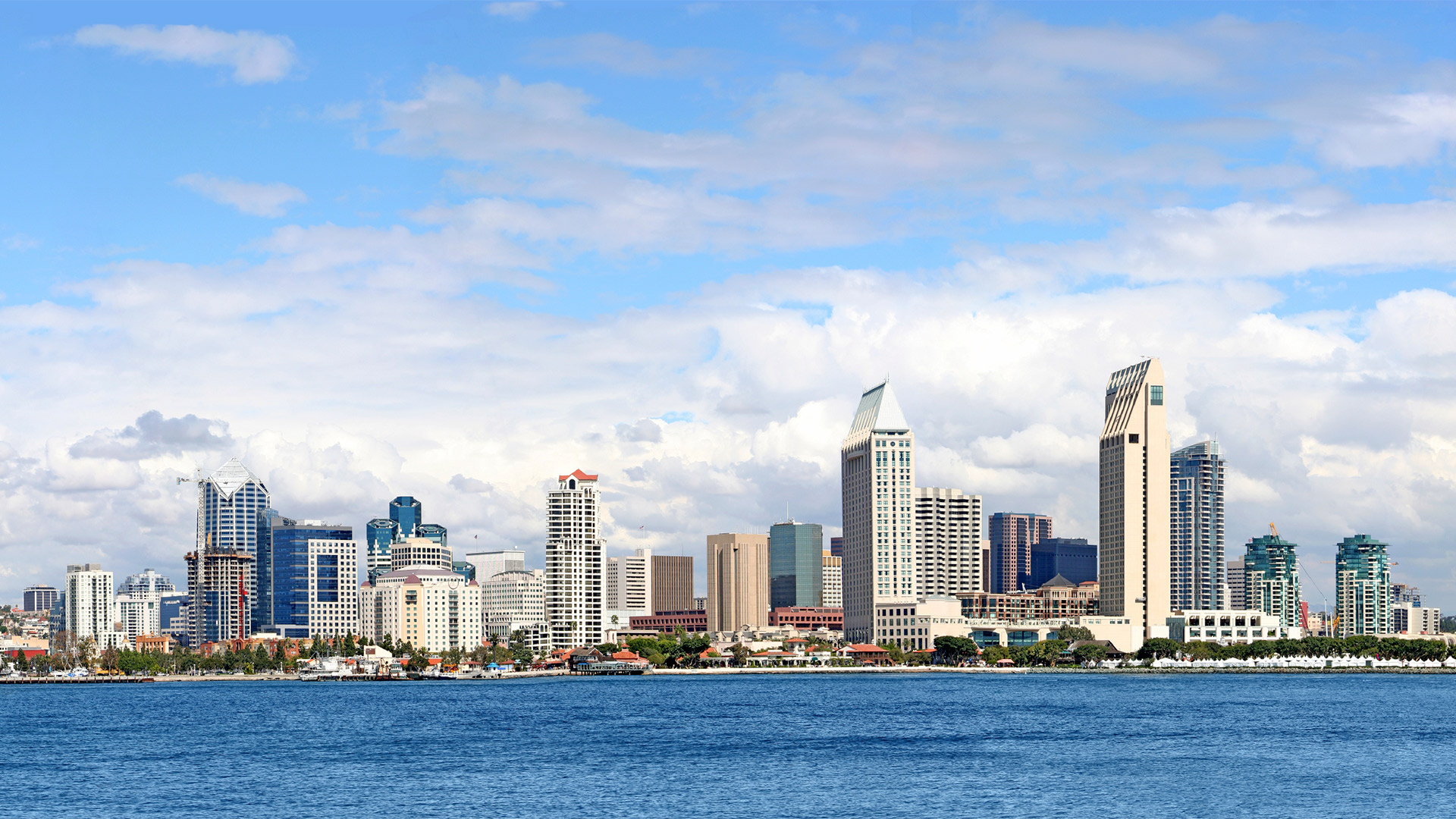 Skyline San Diego con baia, 1920x1080 Full HD 1080p, PC Desktop