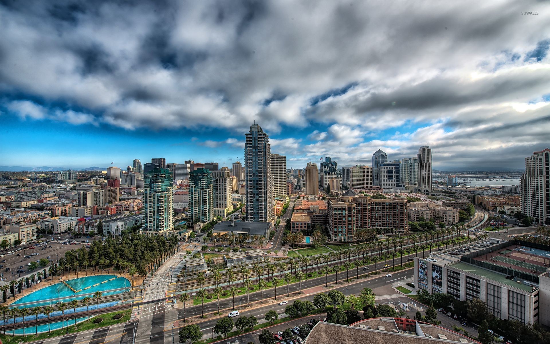 Skyline San Diego città, 1920x1200 Full HD+, PC